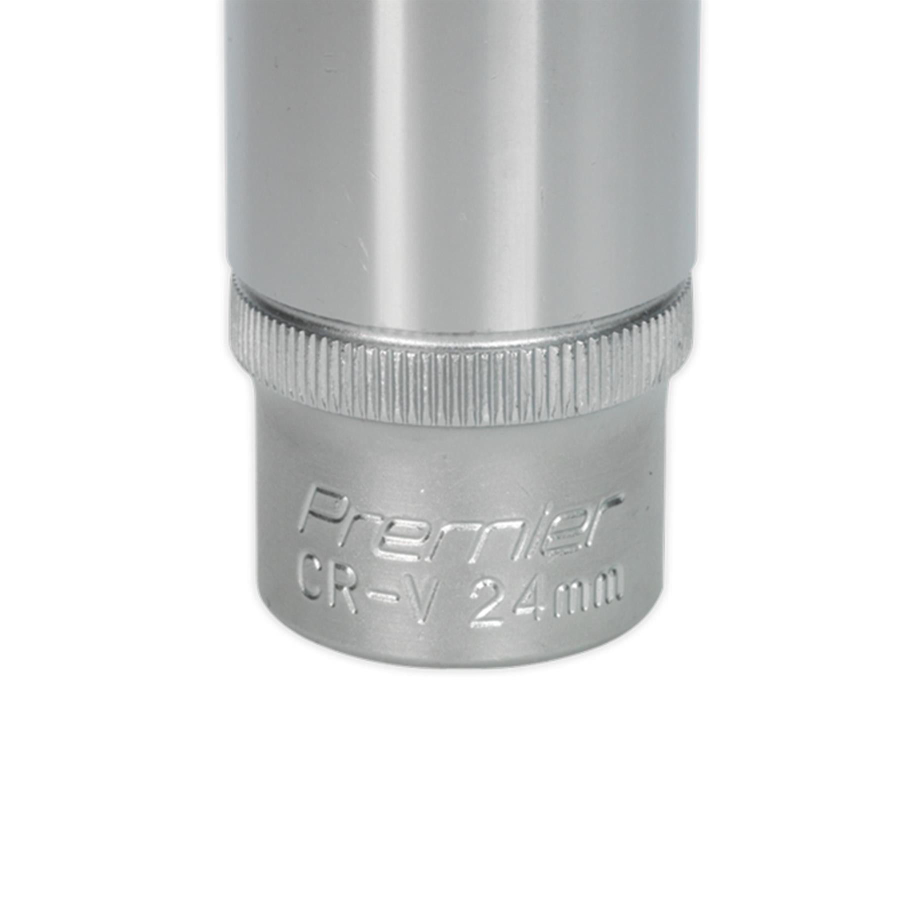 Sealey WallDrive Socket 24mm Deep 1/2"Sq Drive