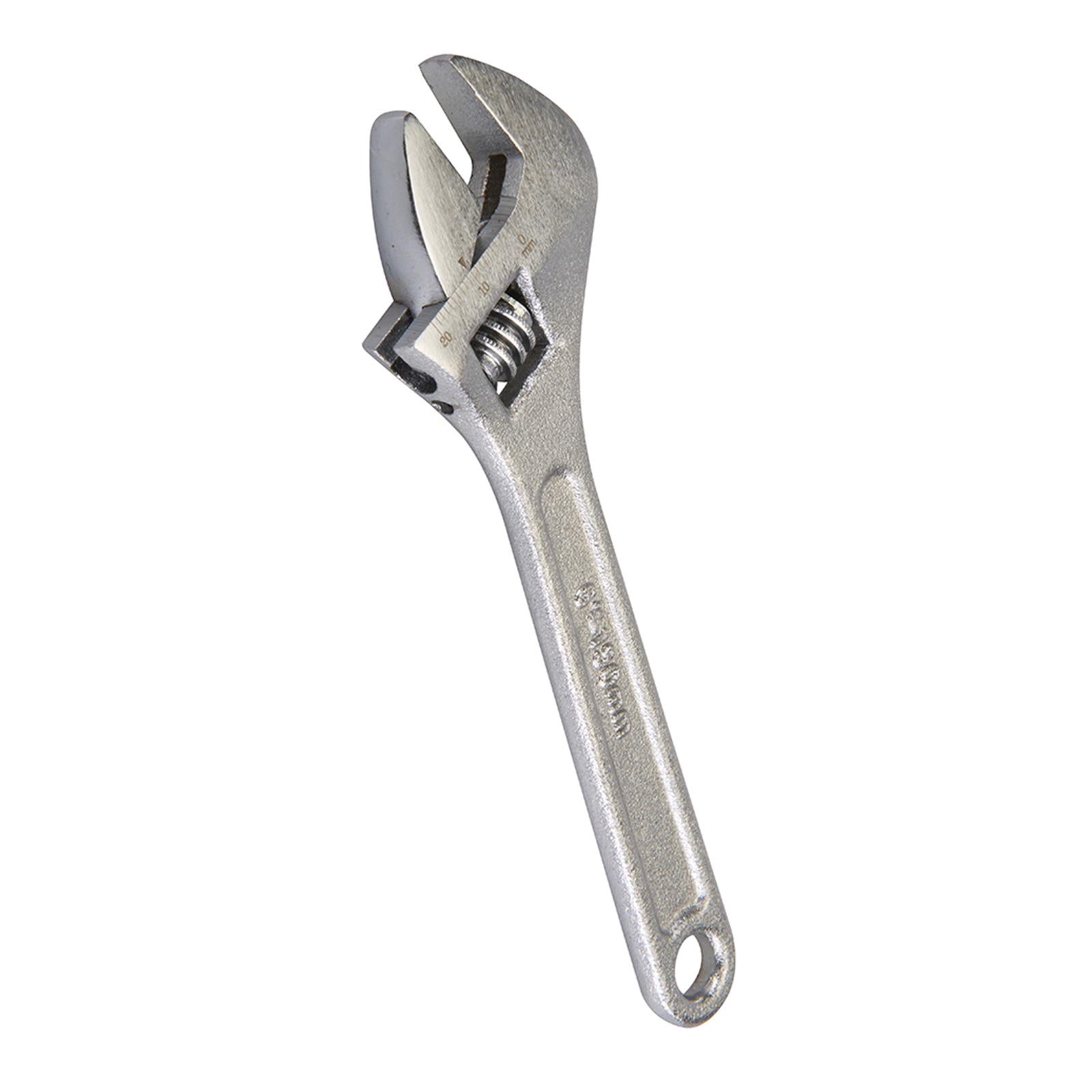 Adjustable Wrench 150mm Length Jaw 17mm Drop-Forged Chrome Plated New