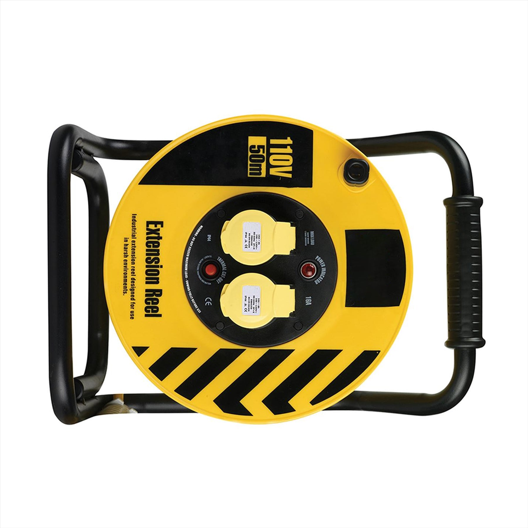 Defender Heavy Duty Cable Reel 2.5mm2 2-Way 16A 50m 110V