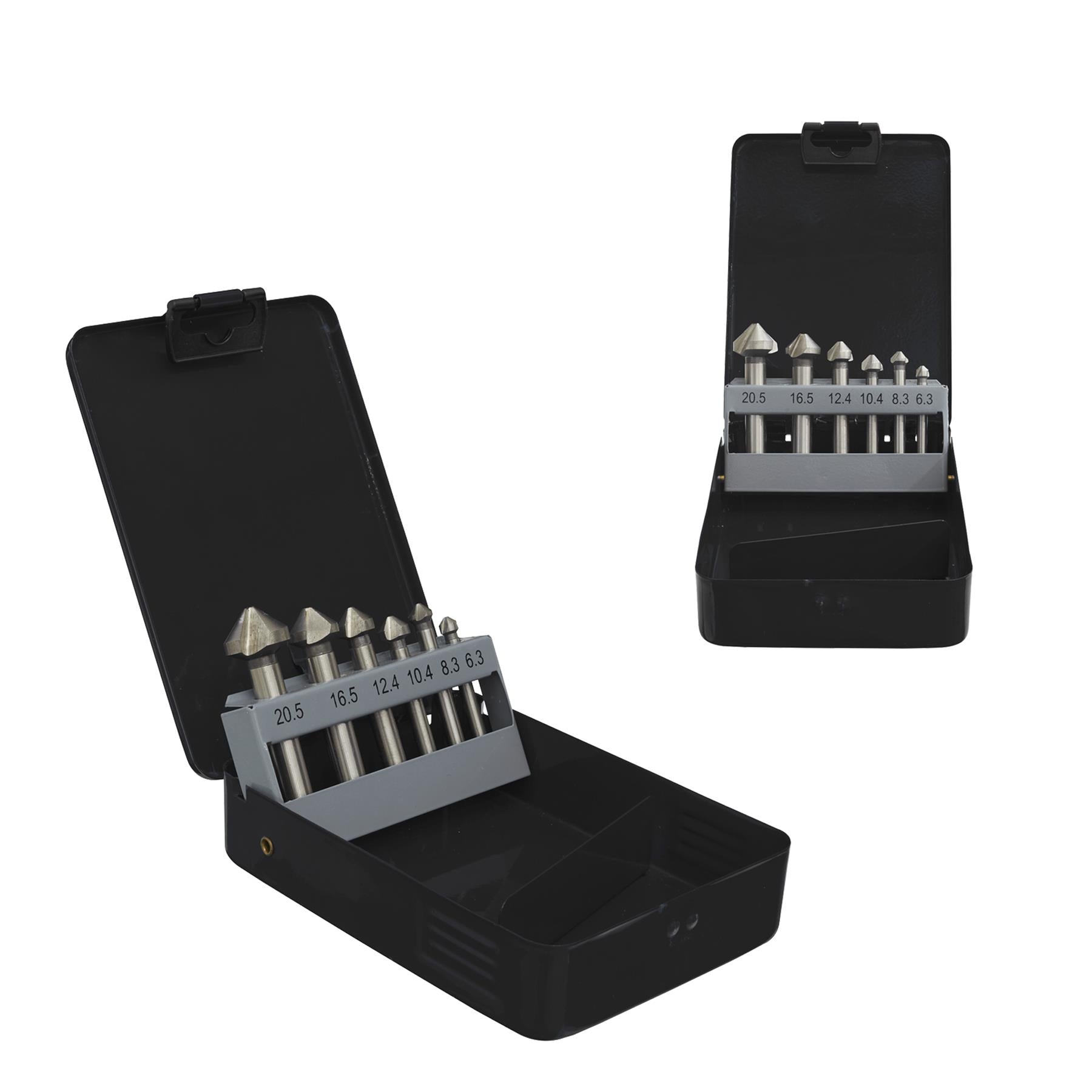 Sealey Countersink Bit Set 6pc 3 x V Flutes Drill Woodwork 6.3-20.5mm Joinery