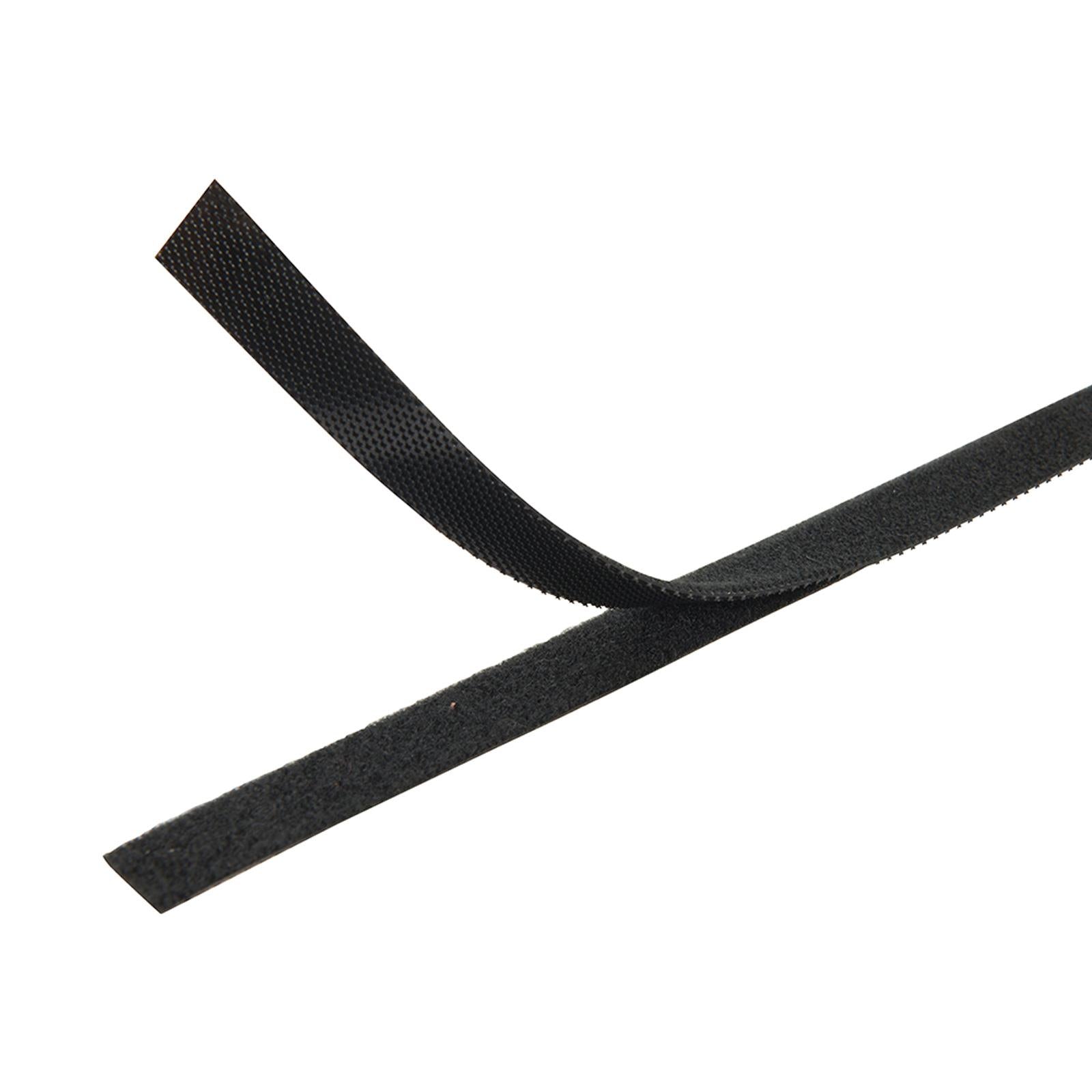 Self-Wrap Hook & Loop Tape Black - 10mm X 25M Double-Sided 100% Nylon Reusable