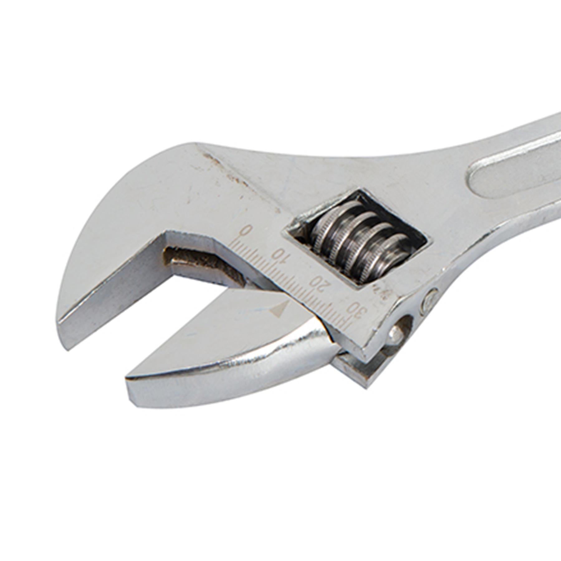 Adjustable Wrench Length 250mm - Jaw 27mm Drop-Forged Chrome Plated New