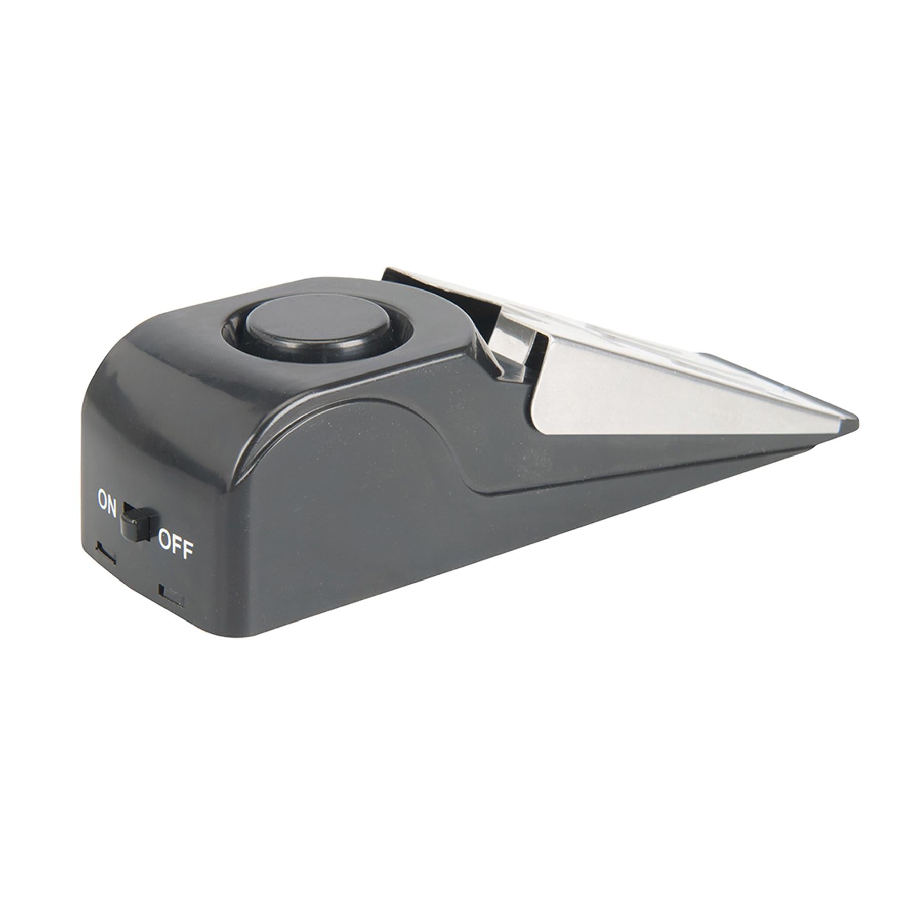 Door Stop Alarm - 1 X 9V (Pp3) Wedge-Shaped Door Stopper With Loud 120Db Alarm