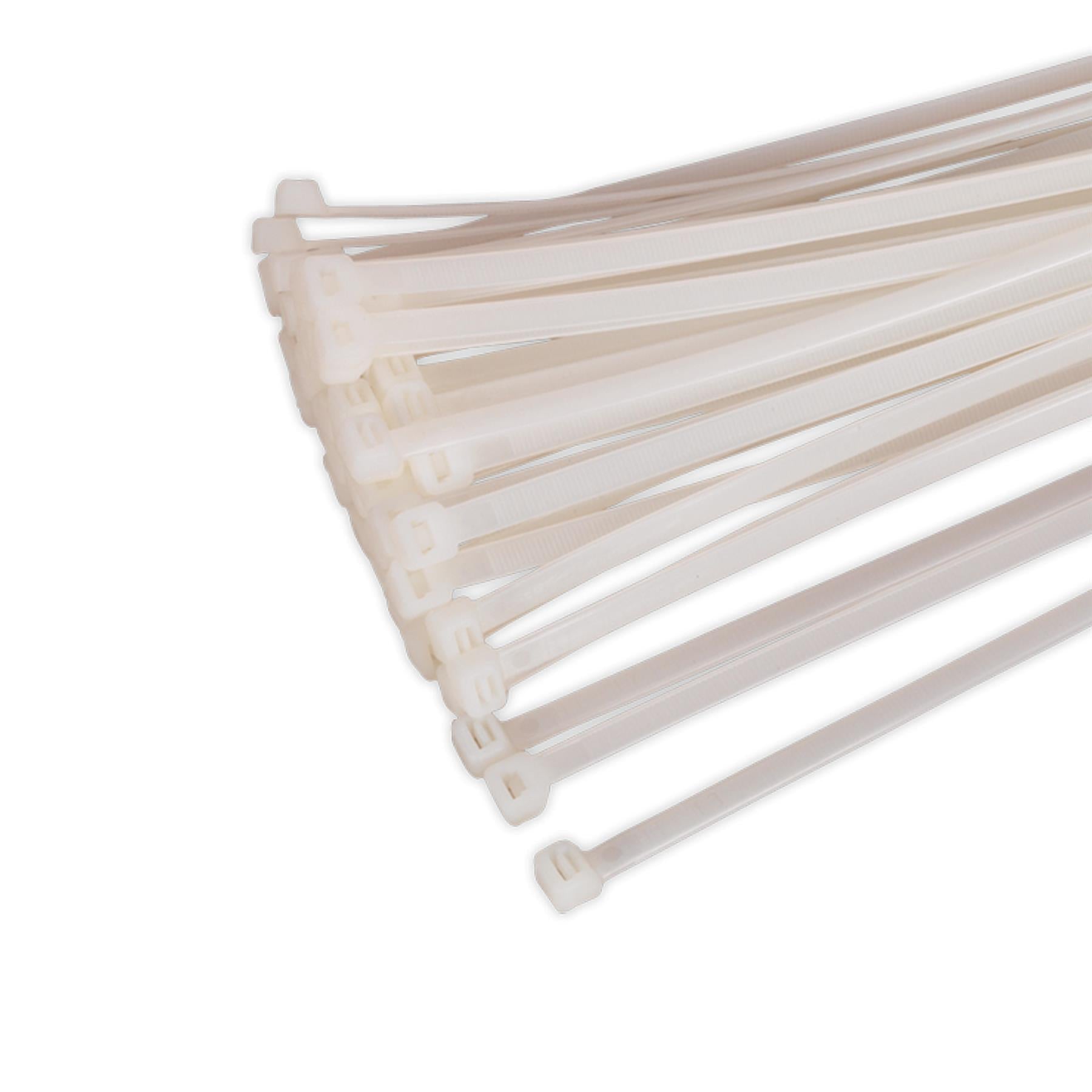 Sealey Cable Tie 380 x 4.8mm White Pack of 100