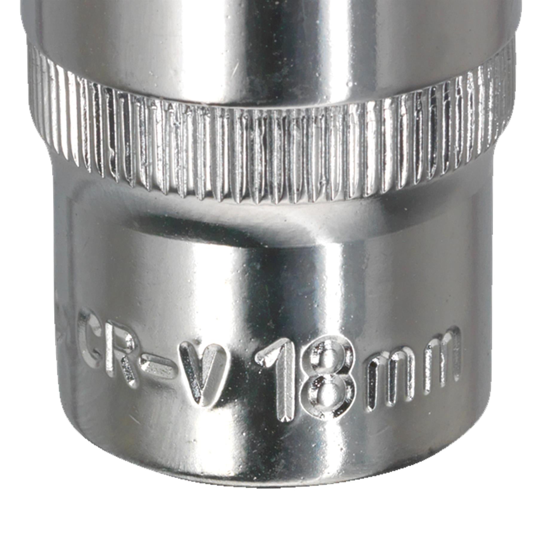 Sealey WallDrive Socket 18mm 1/2"Sq Drive Fully Polished