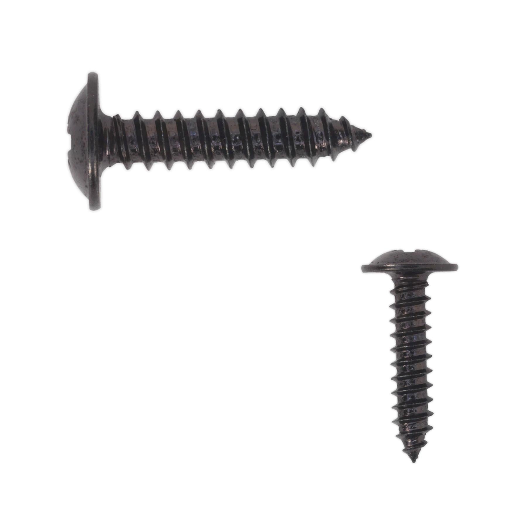 Sealey Self Tapping Screw 4.2 x 19mm Flanged Head Black Pozi Pack of 100