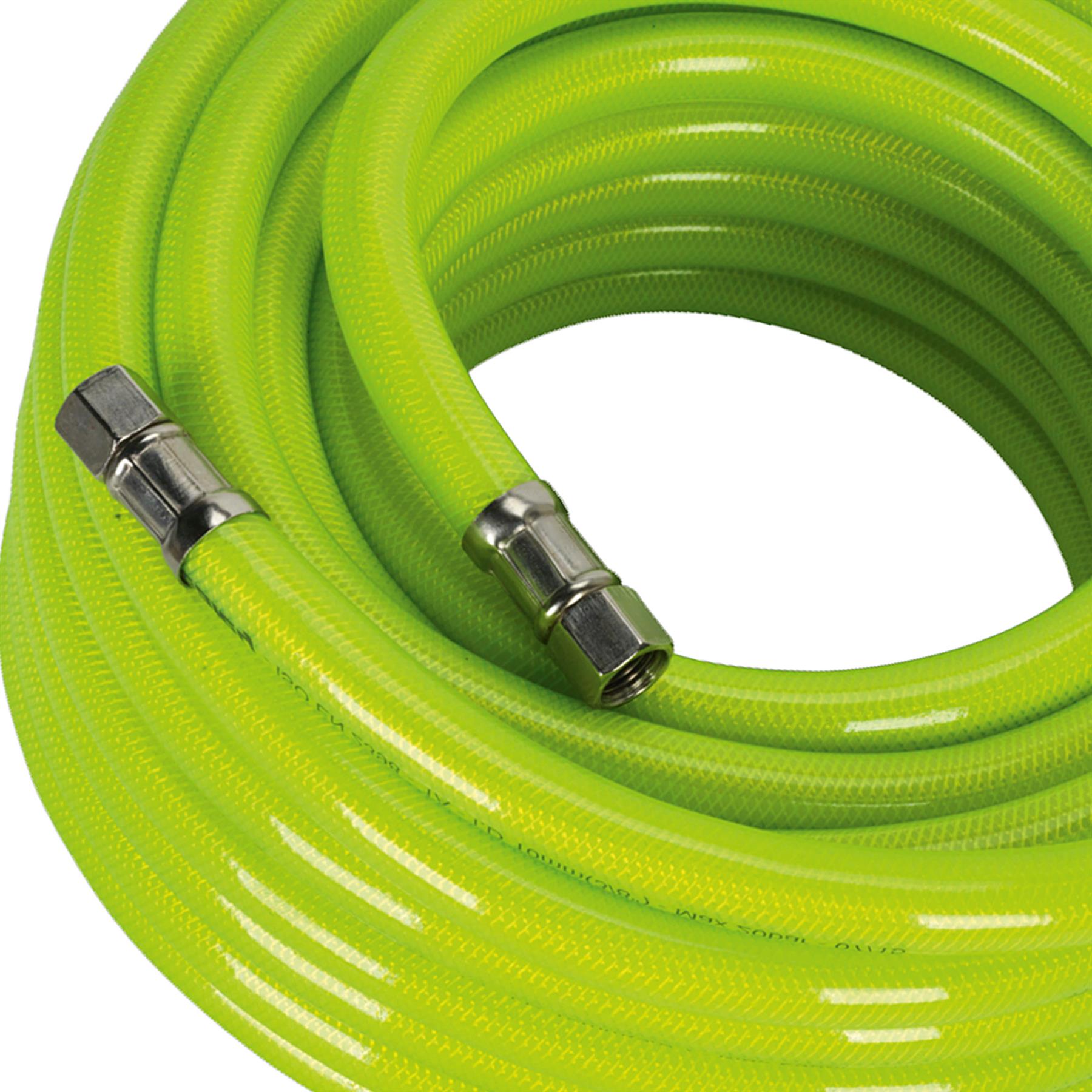 Sealey Air Hose High-Visibility 15m x 10mm with 1/4"BSP Unions