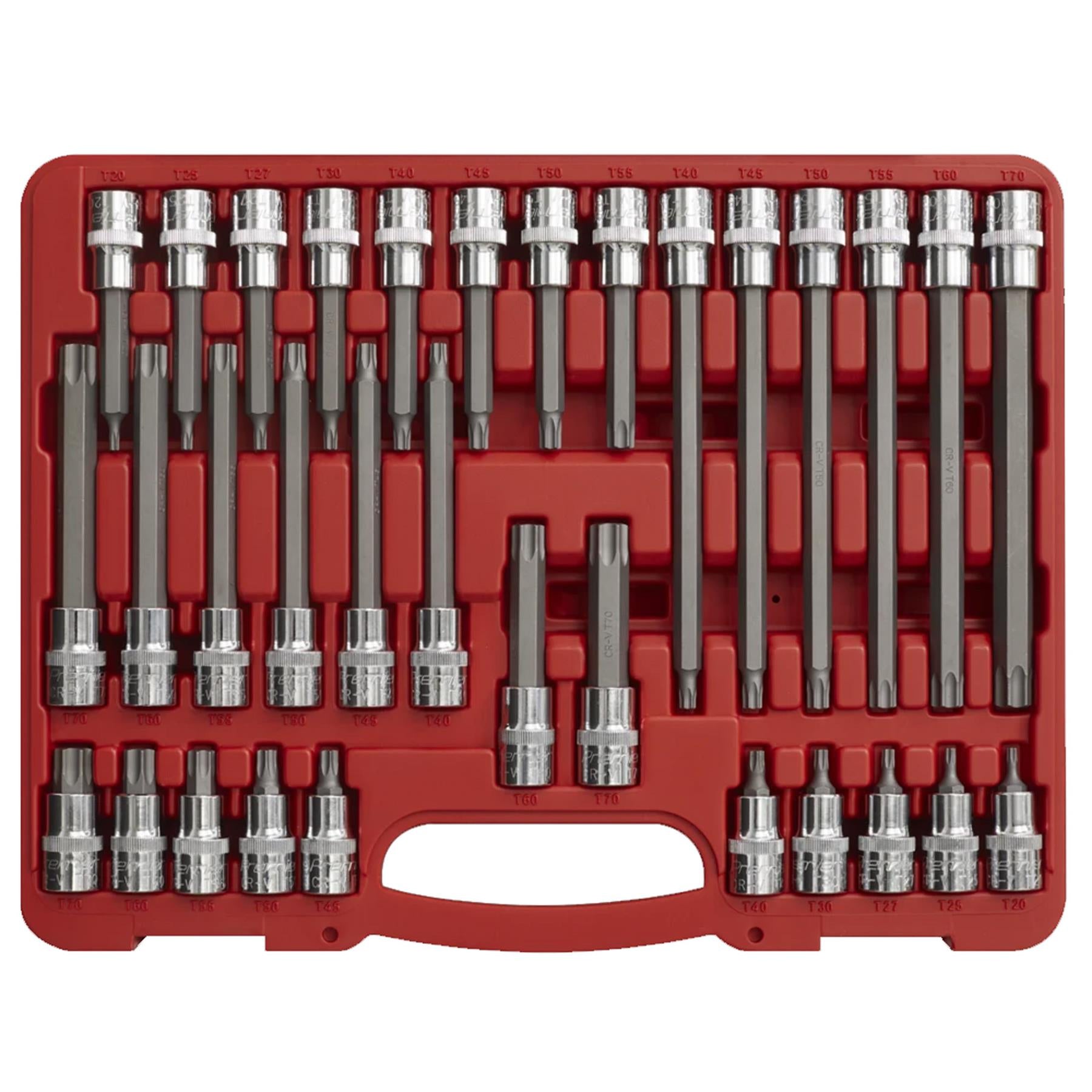 Sealey TRX-Star* Socket Bit Set 32pc 1/2"Sq Drive