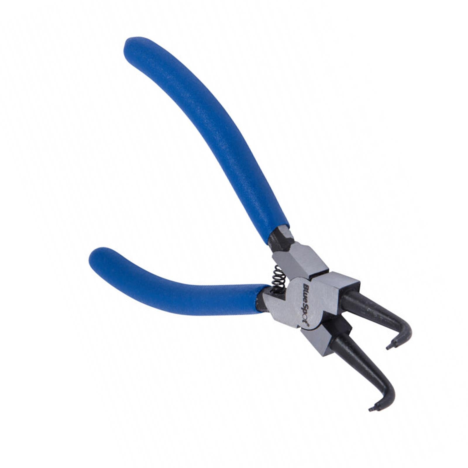 BlueSpot Circlip Plier Internal 90 Bent Drop Forged 6" (150mm) Pliers Soft Grip Handle New