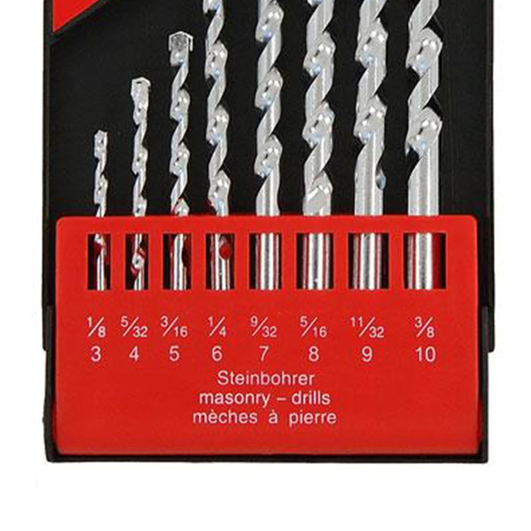 8pc Masonry / Concrete Drill Bit Set / Kit