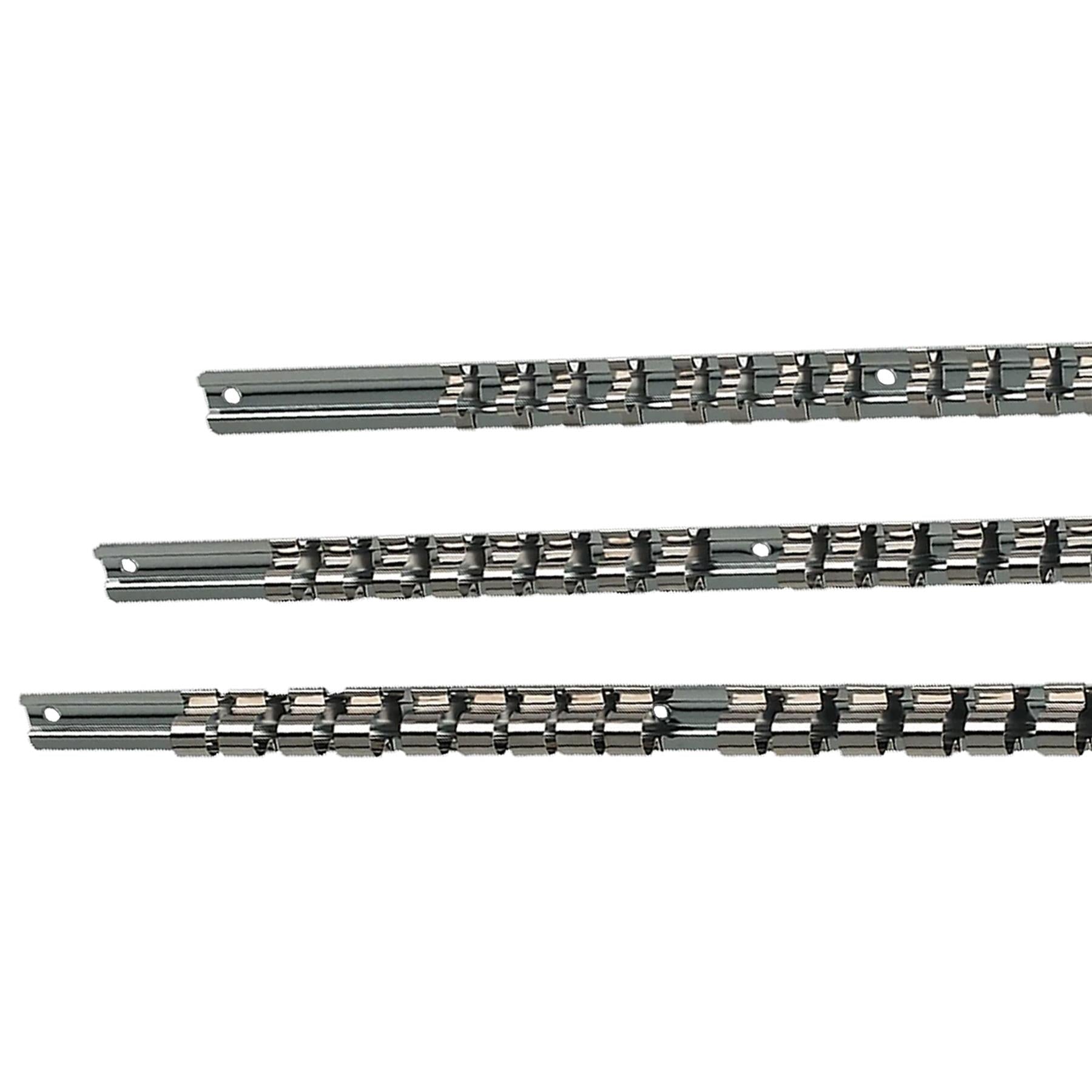 Sealey Socket Retaining Rail Set 3pc 1/4", 3/8" & 1/2"Sq Drive