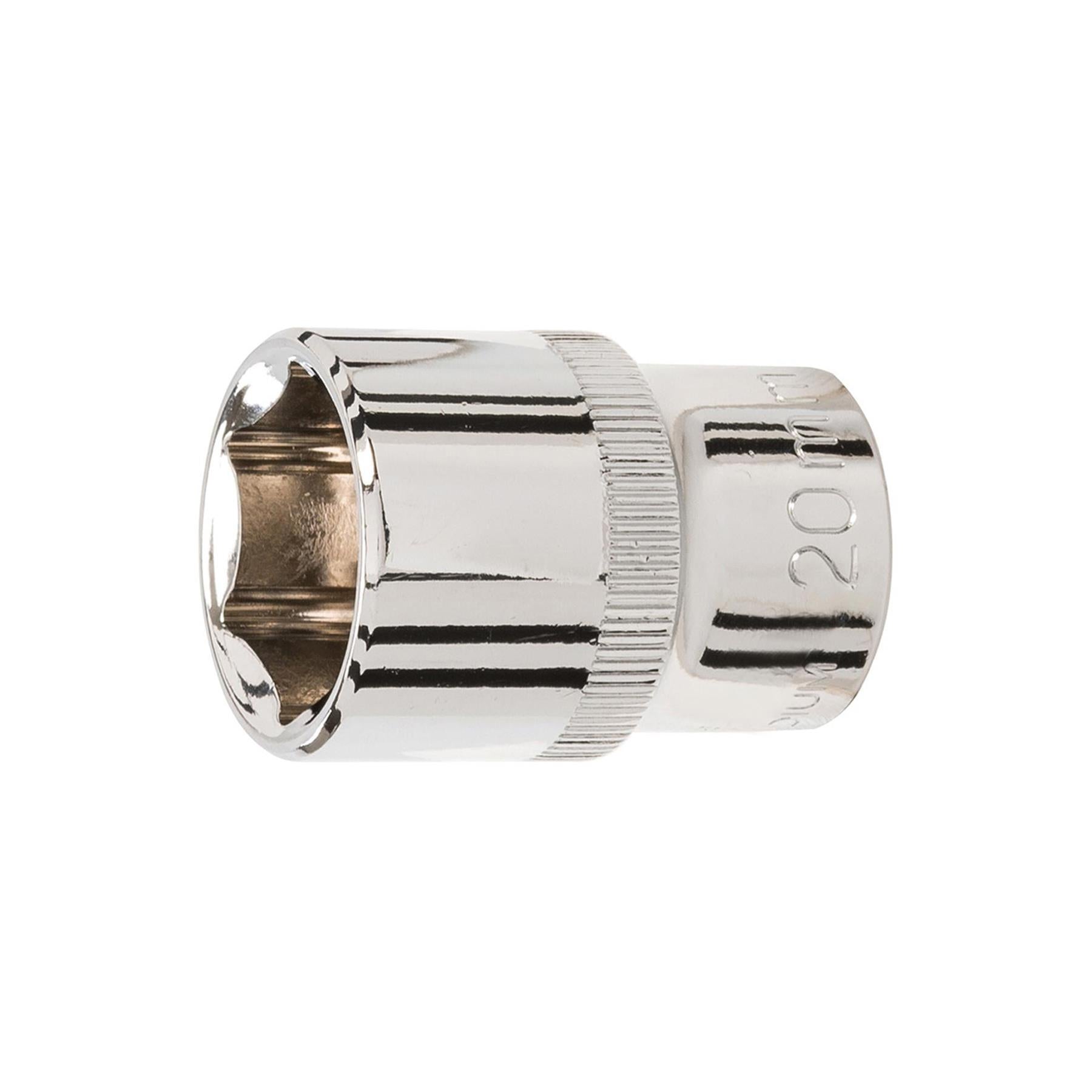 Socket 1/2" Drive Metric Hex Square 20mm Individual Hex Polished Crv Quality