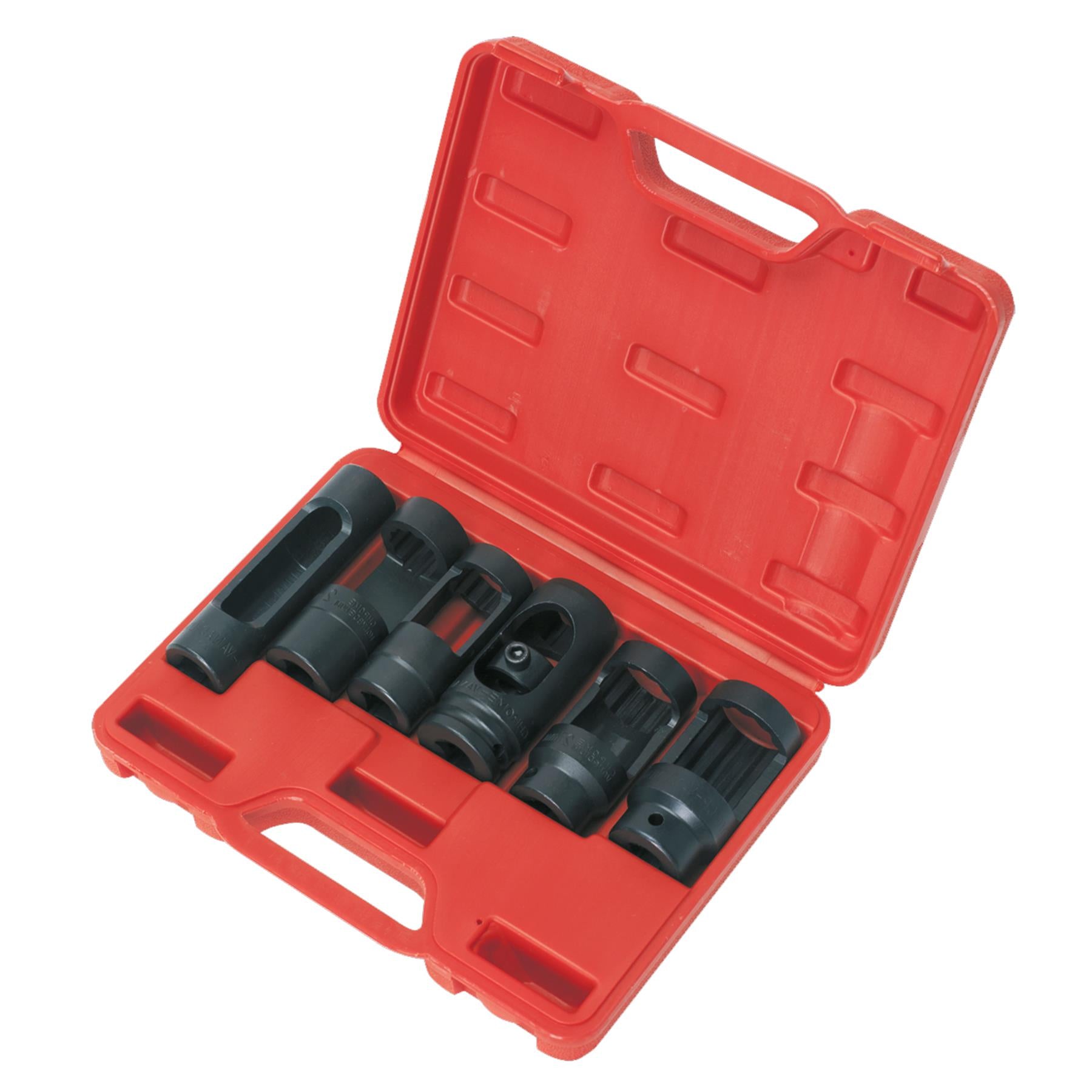 Diesel Injector Window Socket Set 6pc 1/2"Sq Drive Sealey