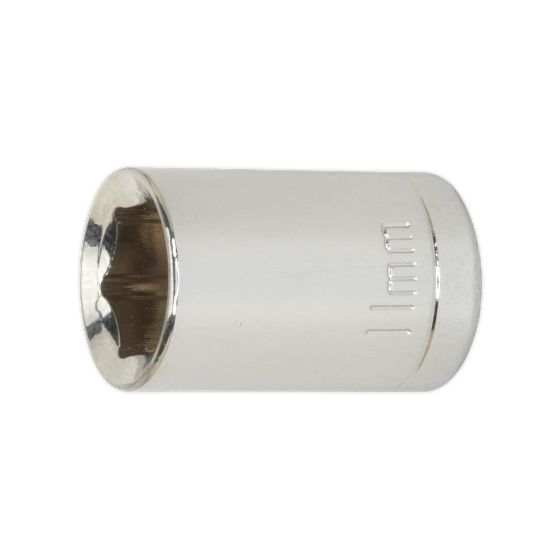 Sealey WallDrive Socket 11mm 3/8"Sq Drive Carbon Steel