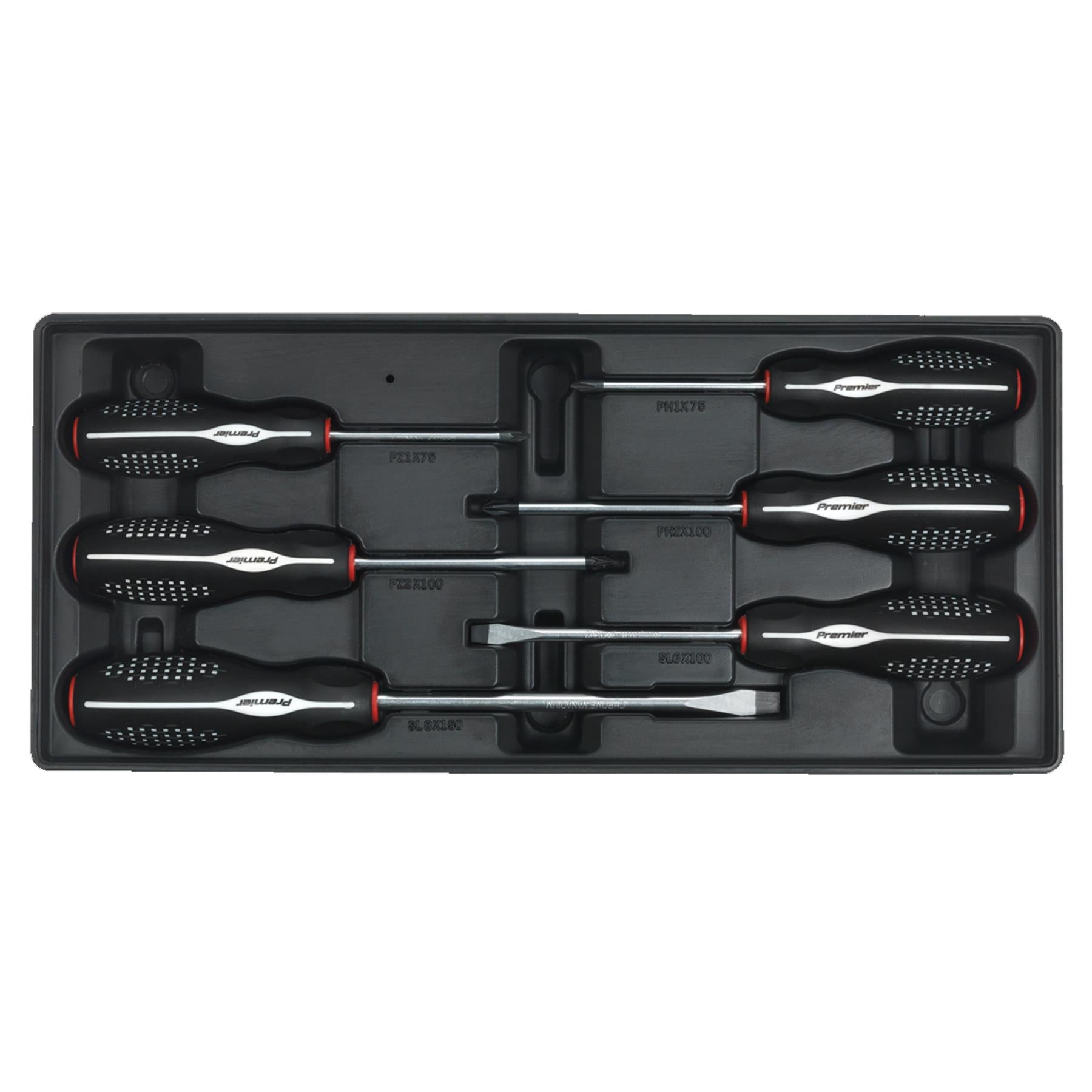 Sealey Tool Tray with Screwdriver Set 6pc