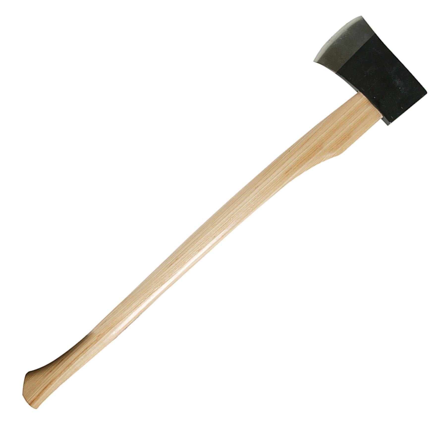 Hickory Felling Axe - 6Lb (2.72Kg) Forged Steel Powder-Coated Head Polished Edge