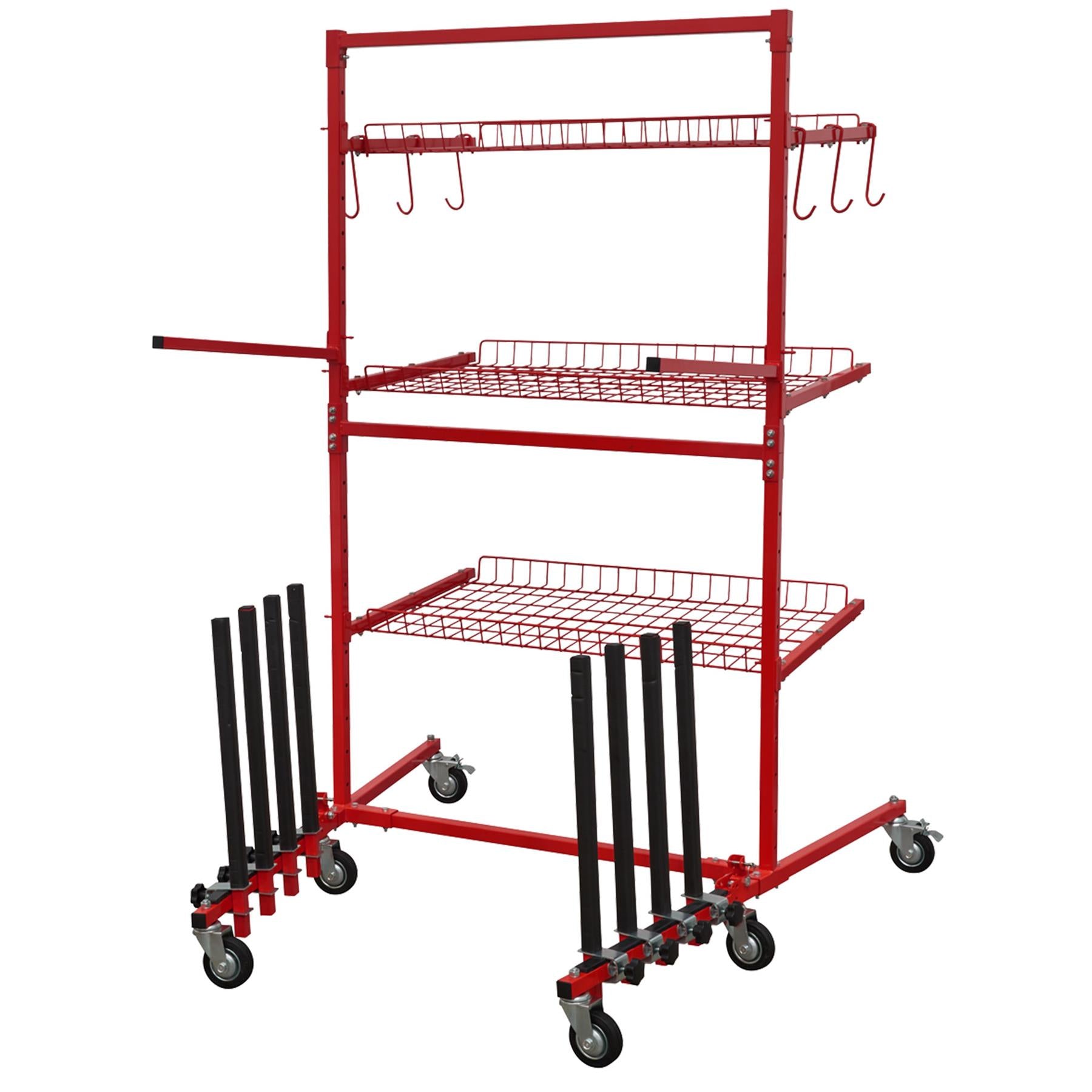 Sealey Parts Cart with Panel Train windscreens, sheet metals