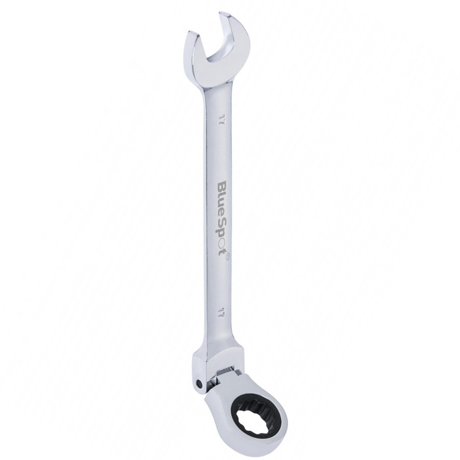 BlueSpot Ratchet Spanner Combination Flexible Head Wrench Metric 17mm