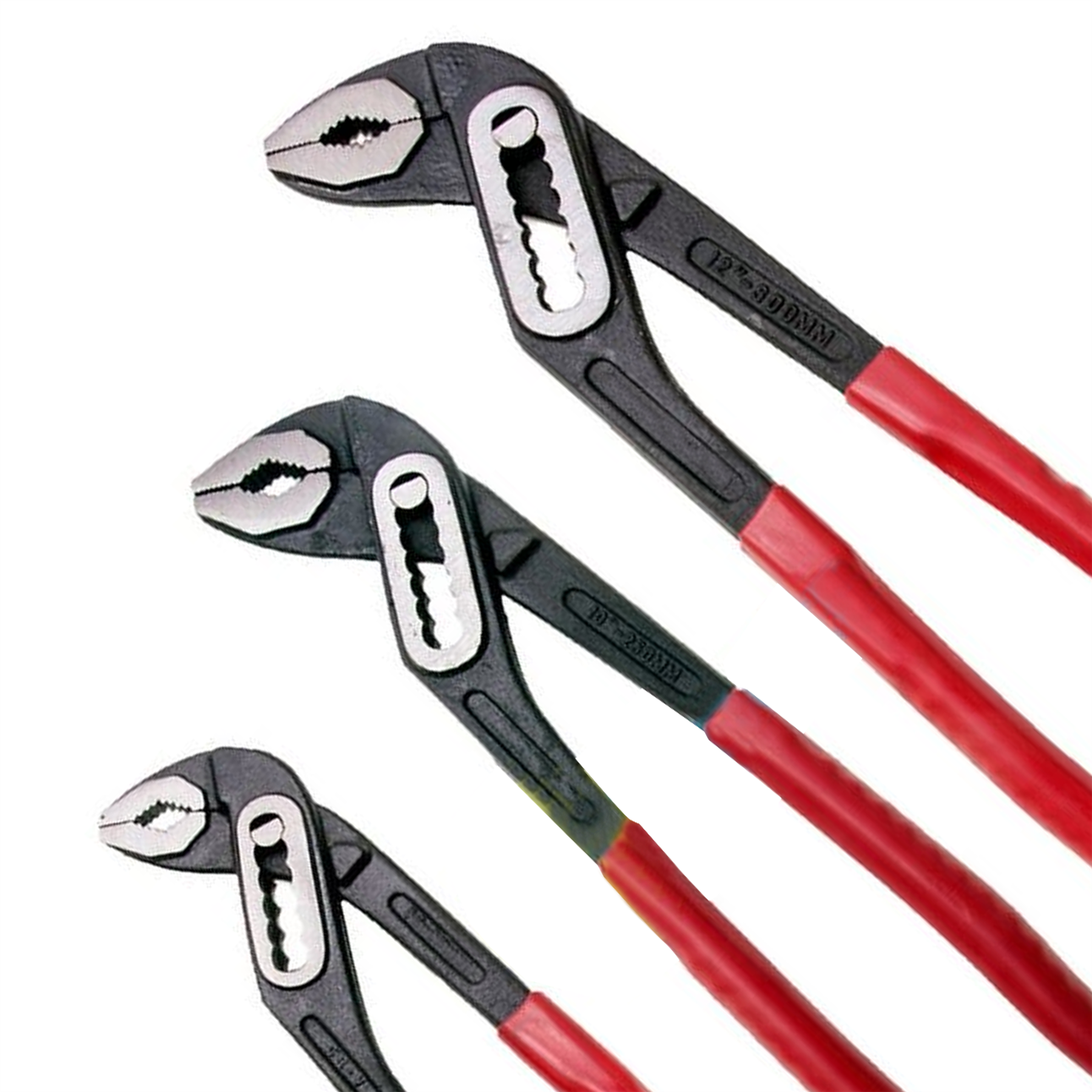 Box Joint Water Pump Pliers Set Corrosion-Resistant 3Pc 180-300mm/7"-12"