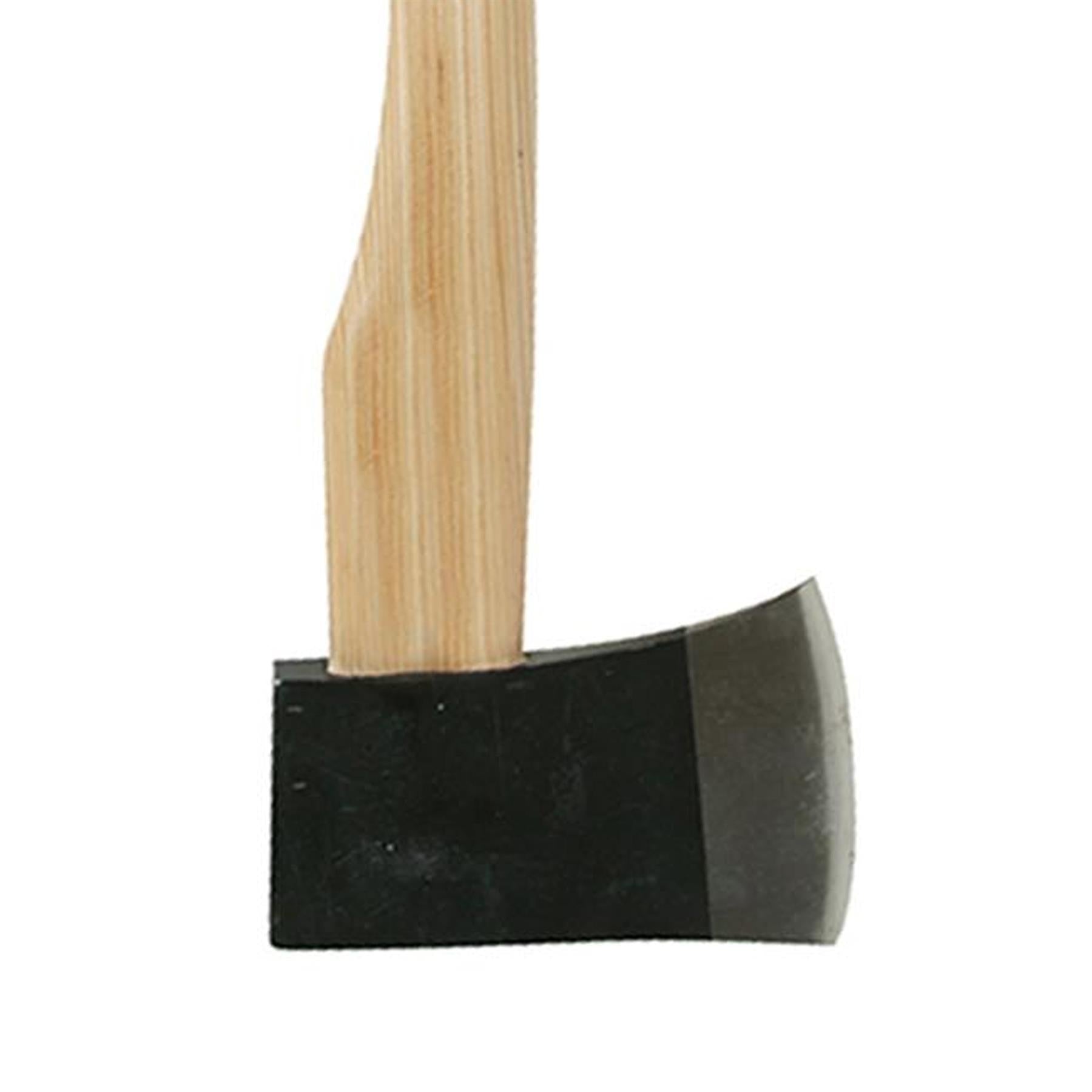 Hickory Felling Axe - 6Lb (2.72Kg) Forged Steel Powder-Coated Head Polished Edge