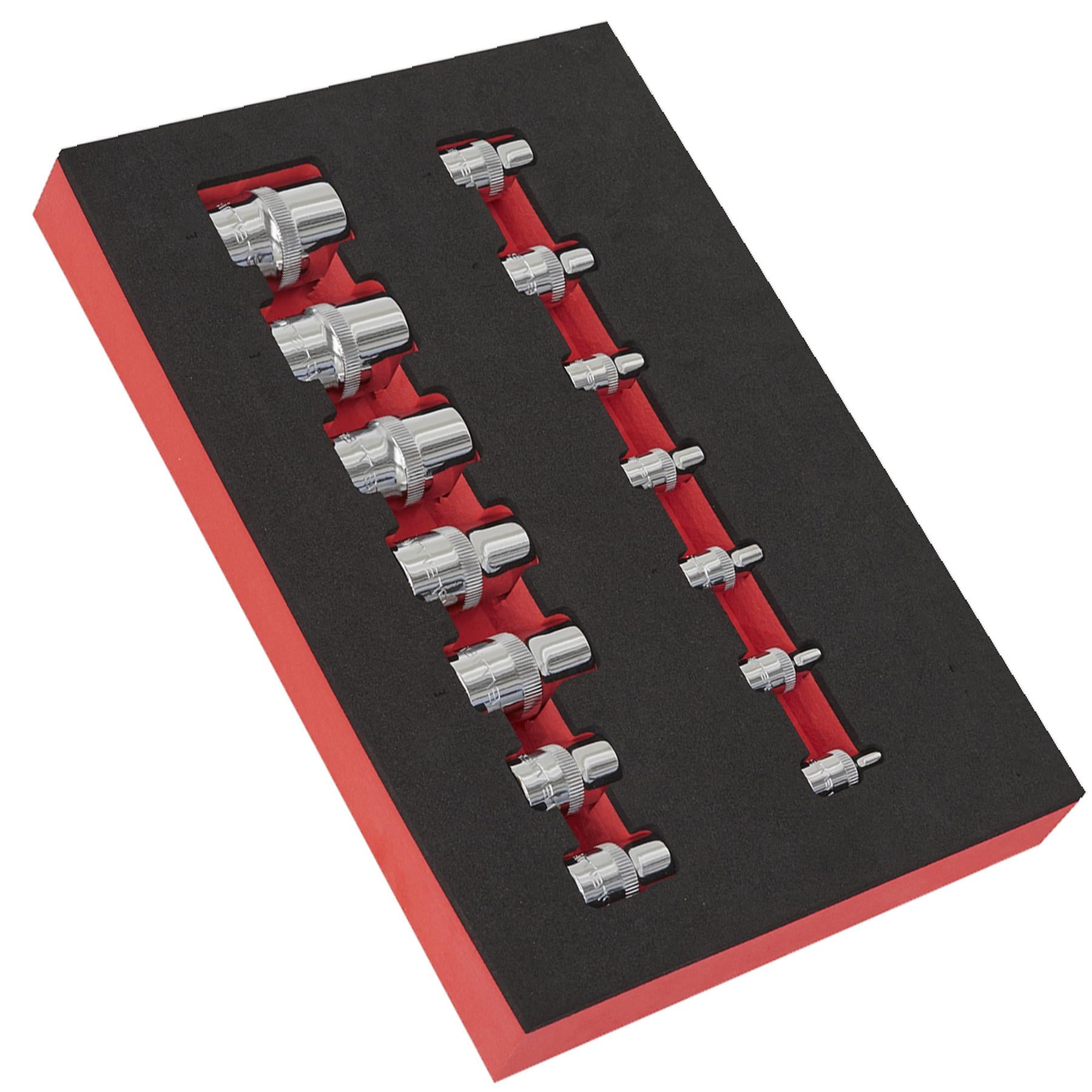 Sealey TRX-Star* Socket Set 14pc 1/4", 3/8" & 1/2"Sq Drive E4-E24