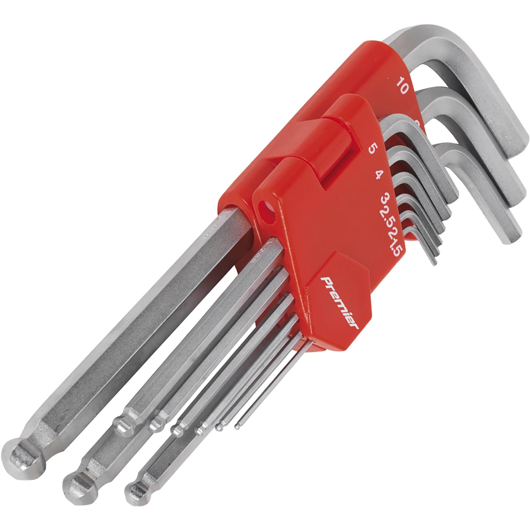 Sealey Ball-End Hex Key Set 9pc Long Metric