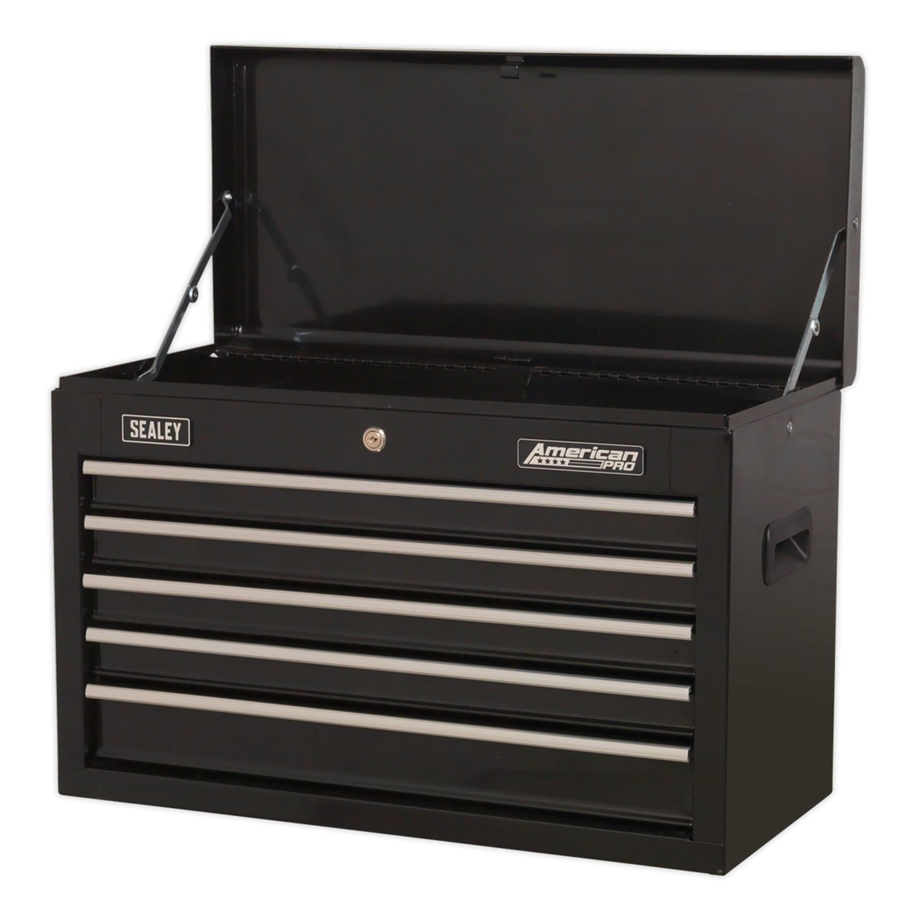 Sealey Topchest 5 Drawer with Ball-Bearing Slides - Black