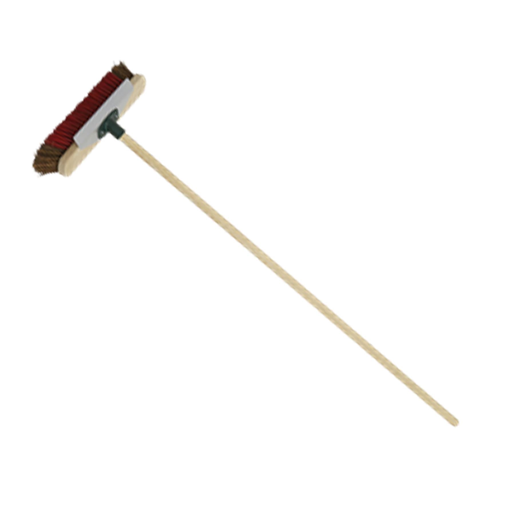 Sealey Heavy-Duty Stiff/Hard Bristle Broom with Scraper 16"(405mm)