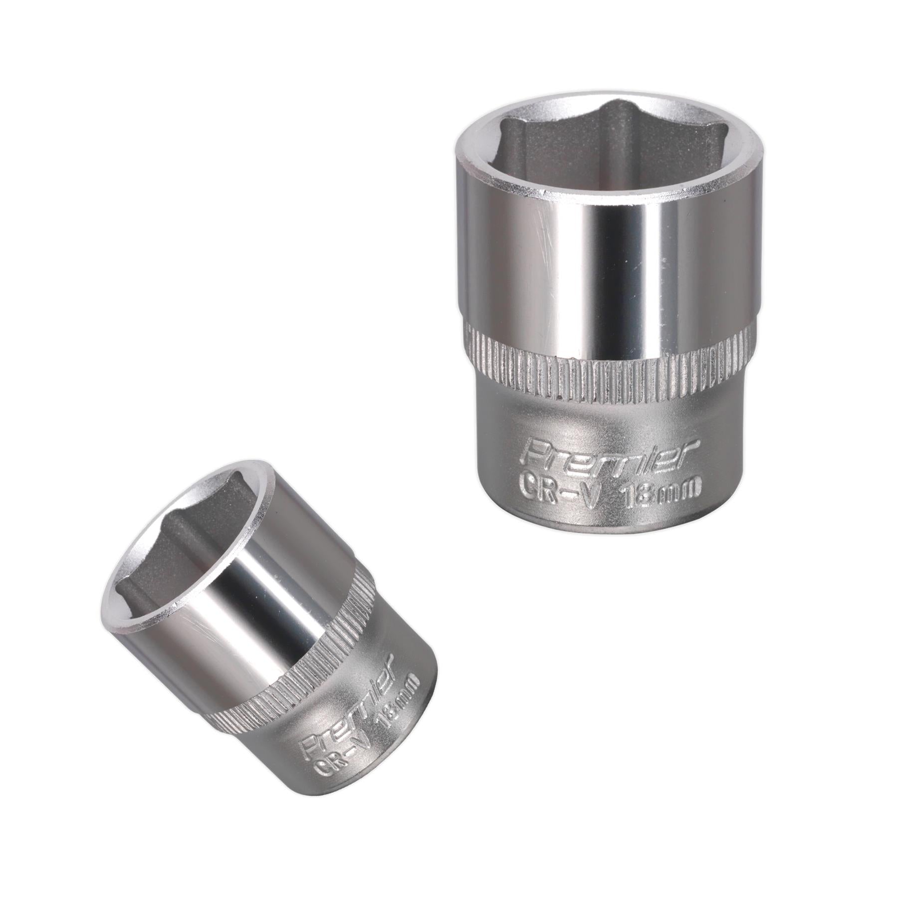 Sealey WallDrive� Socket 18mm 3/8"Sq Drive