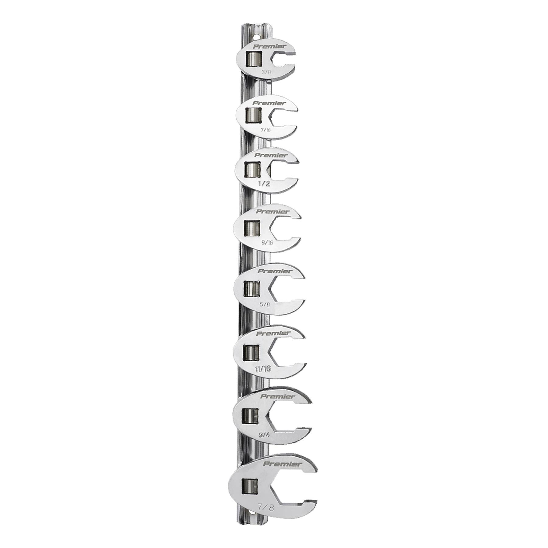 Sealey Crow's Foot Spanner Set 8pc 3/8"Sq Drive Imperial