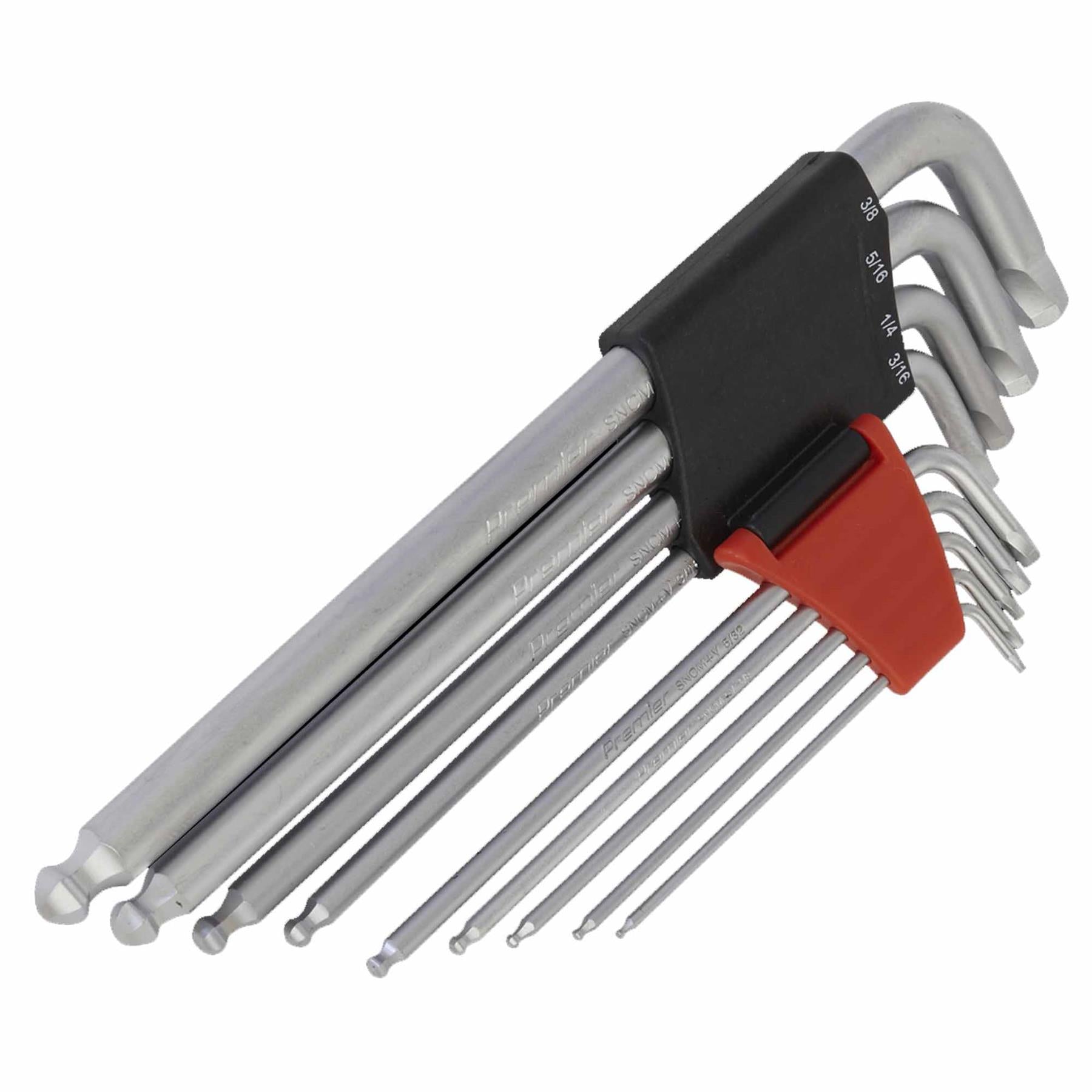 Sealey Ball-End Hex Key Set 9pc Lock-On Imperial