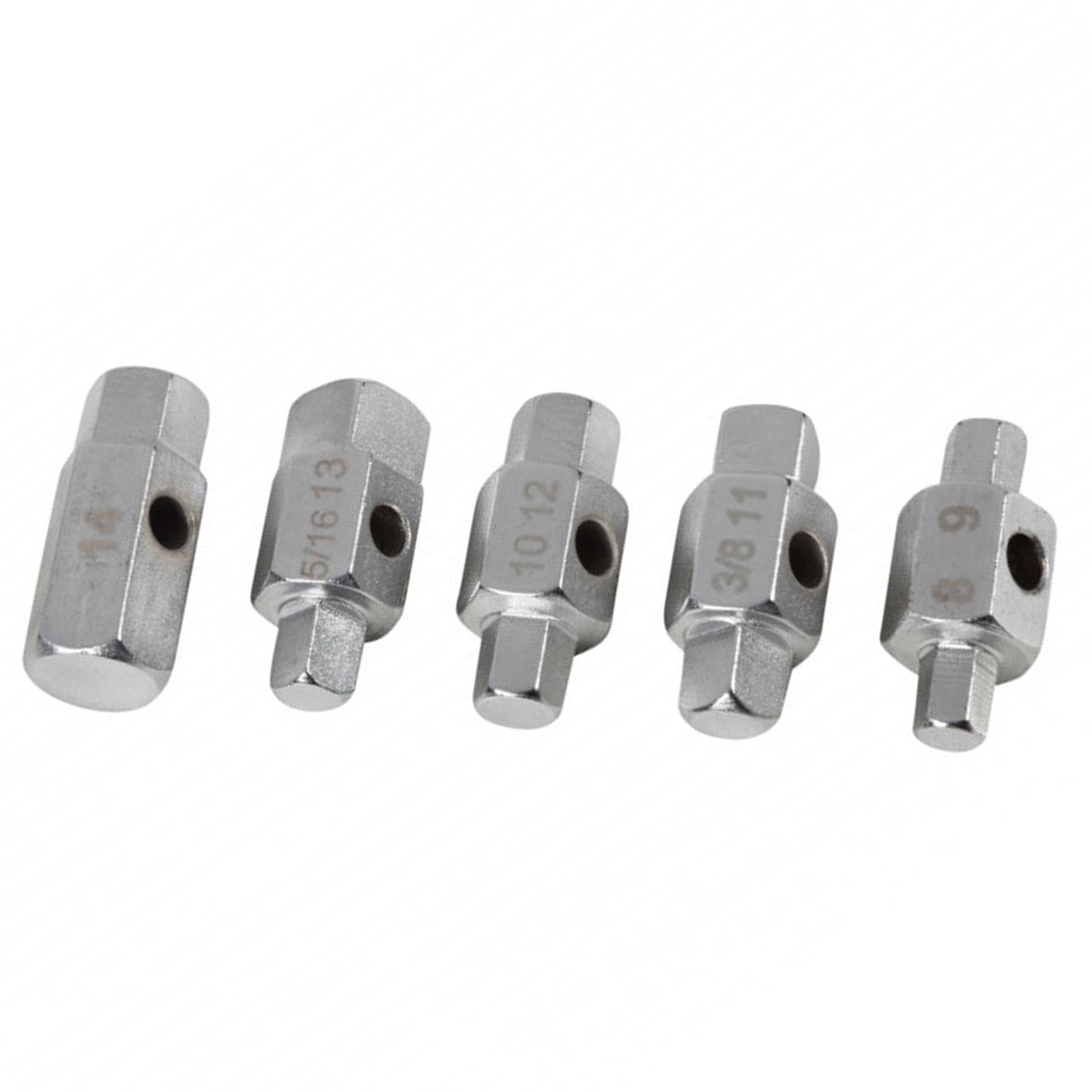 BlueSpot 5pc Double Sided Oil Sump Drain Plug Axle Gearbox Tool Key Socket Set