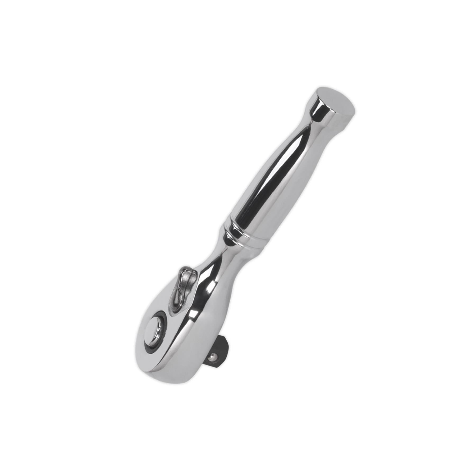 Sealey Stubby Ratchet Wrench 1/4"Sq Drive Pear-Head Flip Reverse