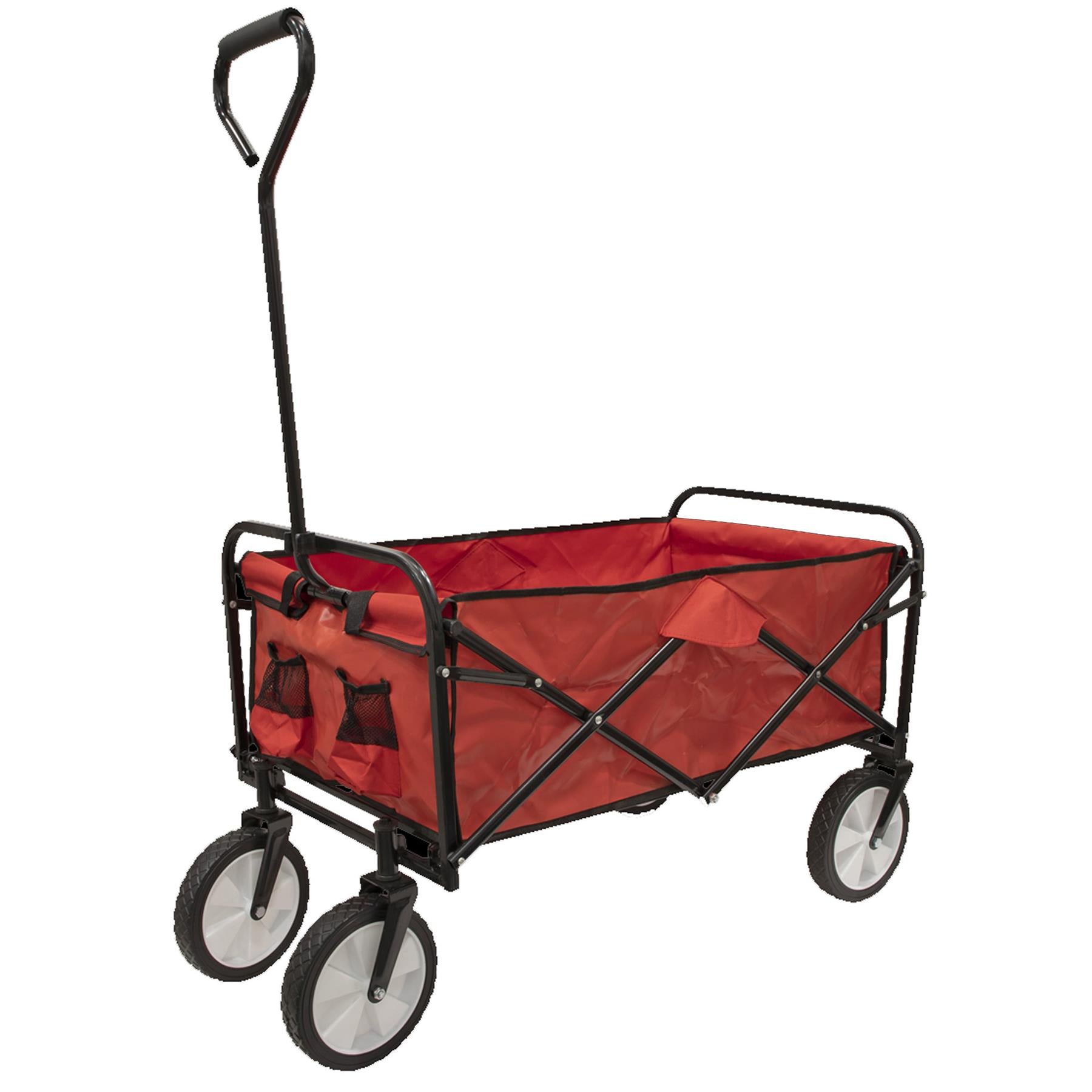 Sealey Red Folding Garden Hand Cart Canvas Trolley 70KG Wheels