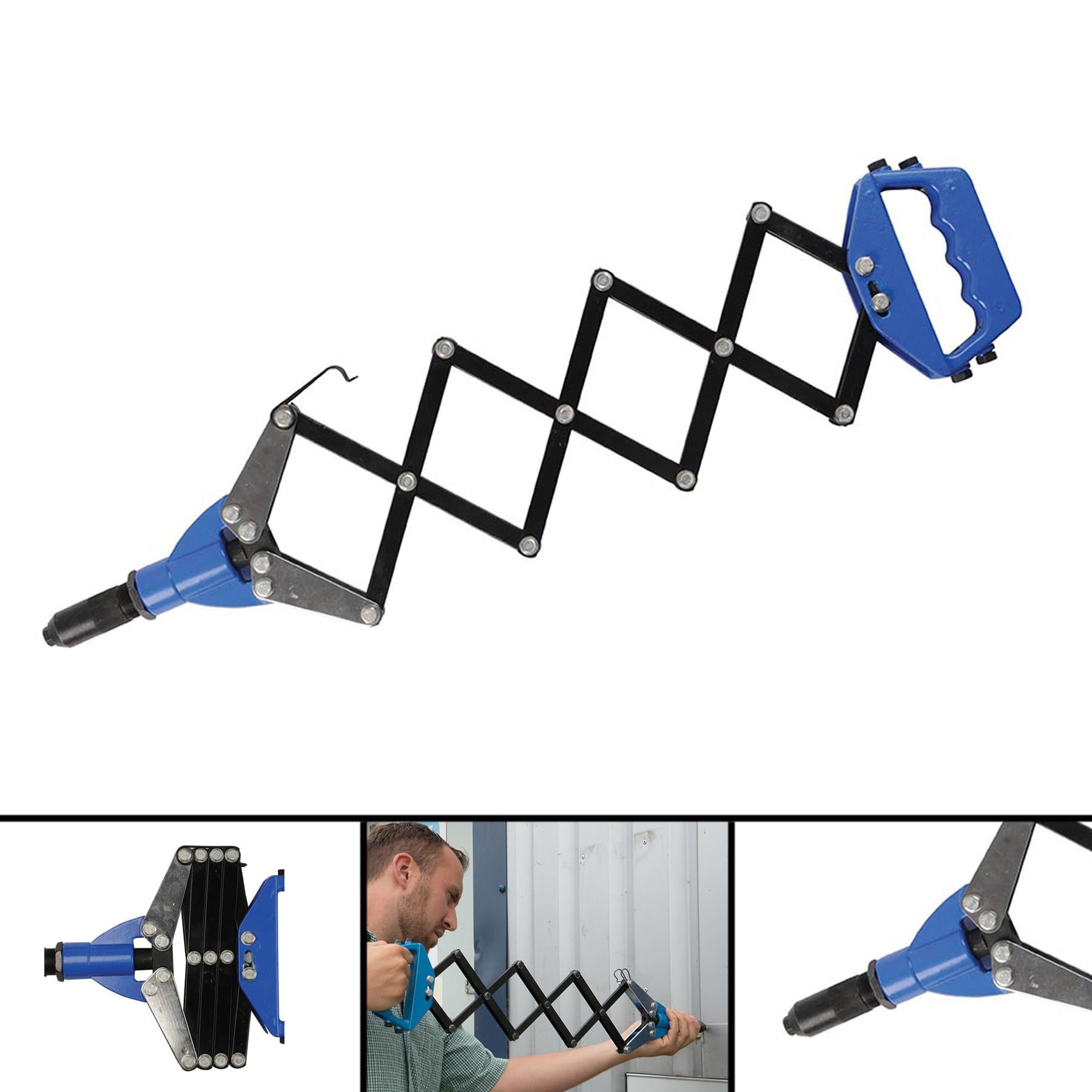 Lazy Tong Riveter 3.2mm - 6.4mm Heavy Duty Carbon Steel Head And Lattice