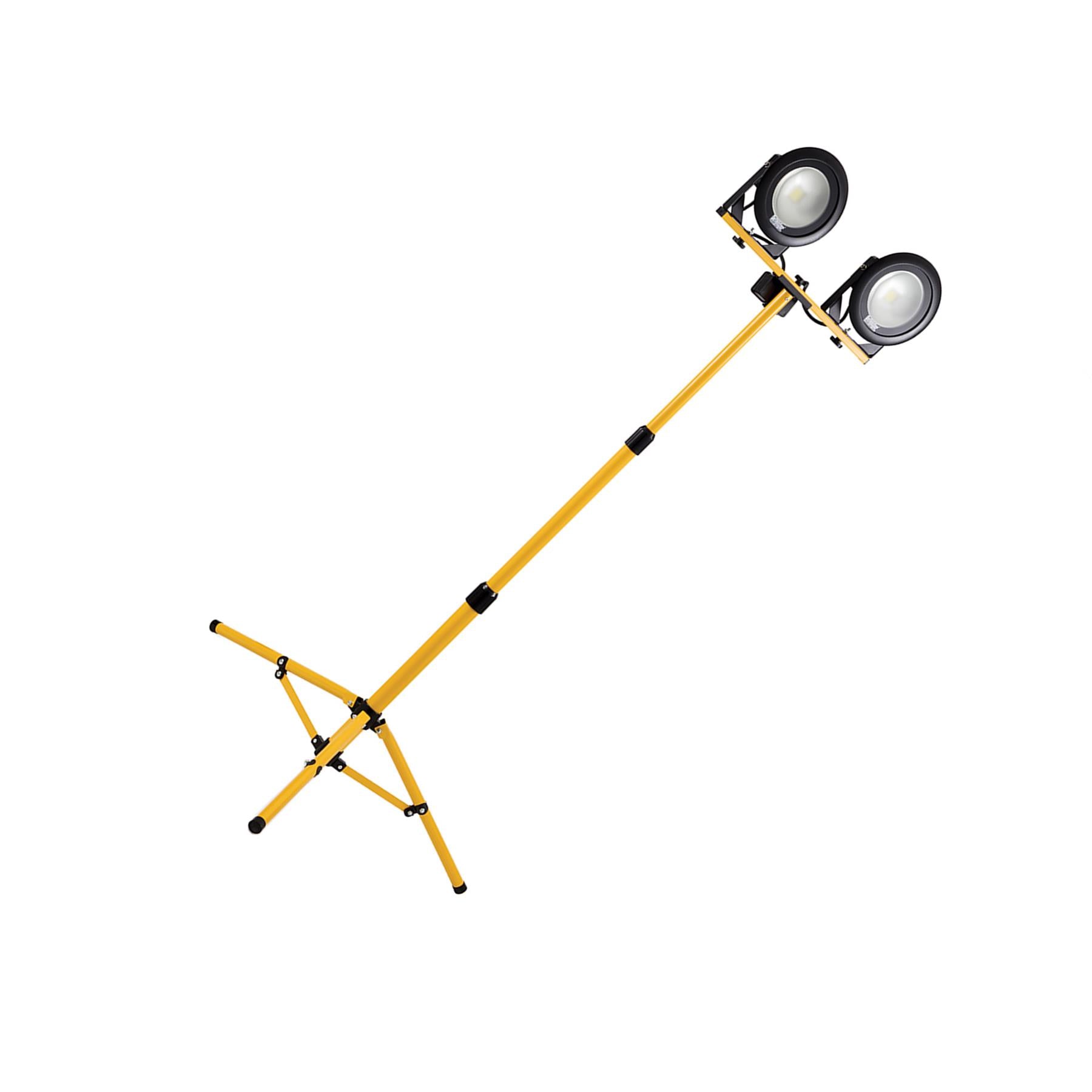 Defender LED Twin Telescopic Tripod Light 13A 240V Shatterproof