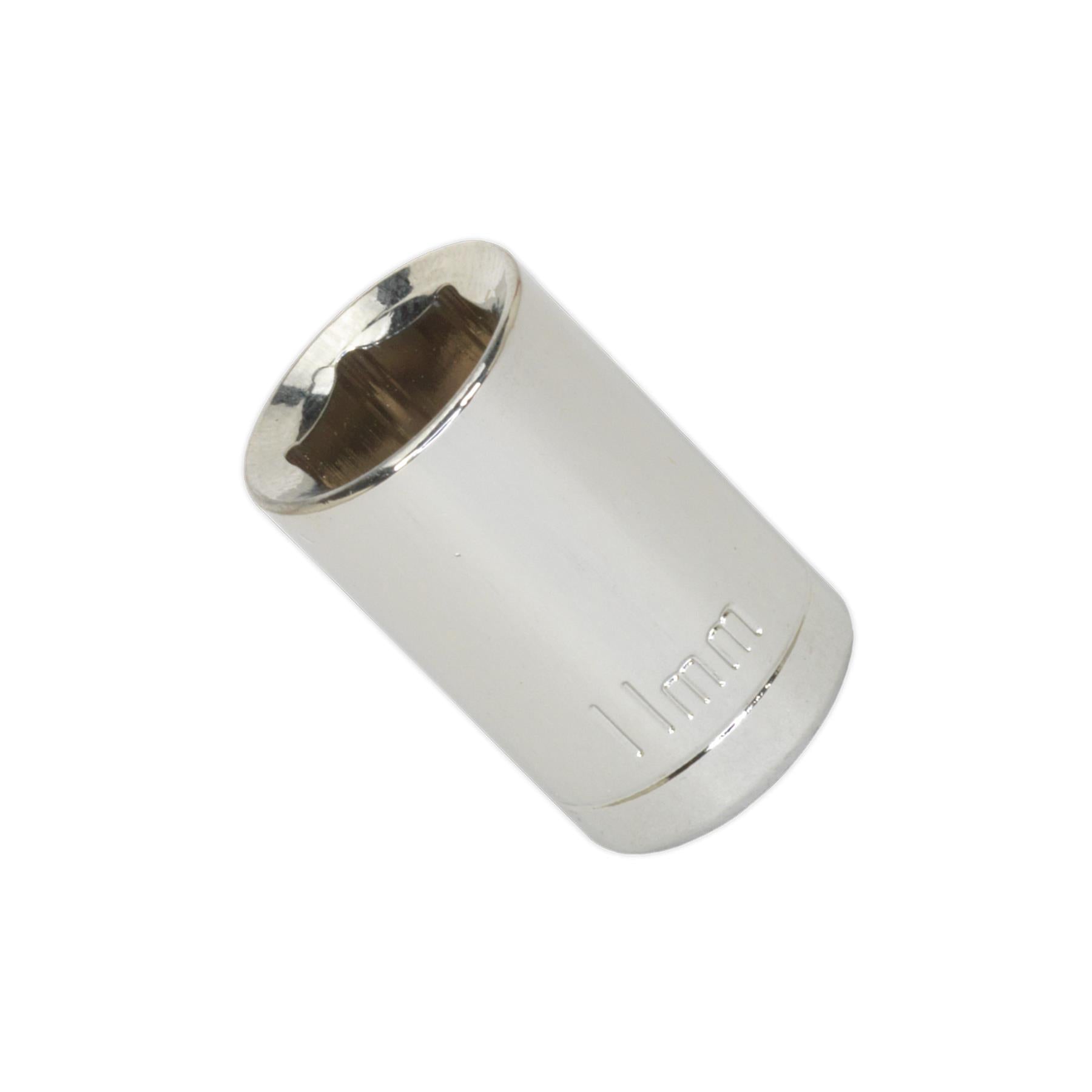 Sealey WallDrive Socket 11mm 3/8"Sq Drive Carbon Steel