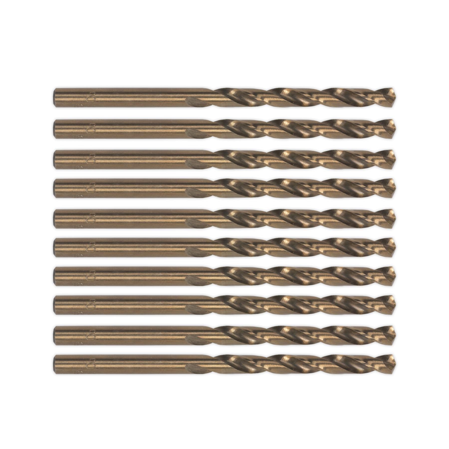 Sealey HSS Cobalt Fully Ground Drill Bit Ø1/8" Pack of 10