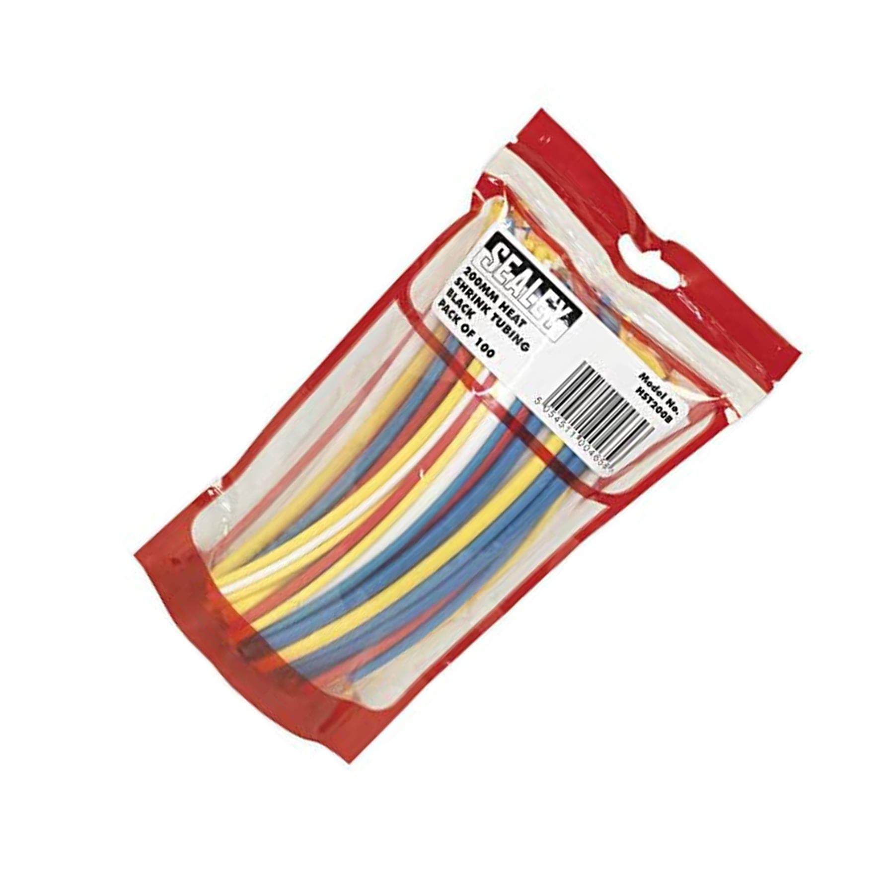 Sealey Heat Shrink Tubing Mixed Colours 200mm 100pc