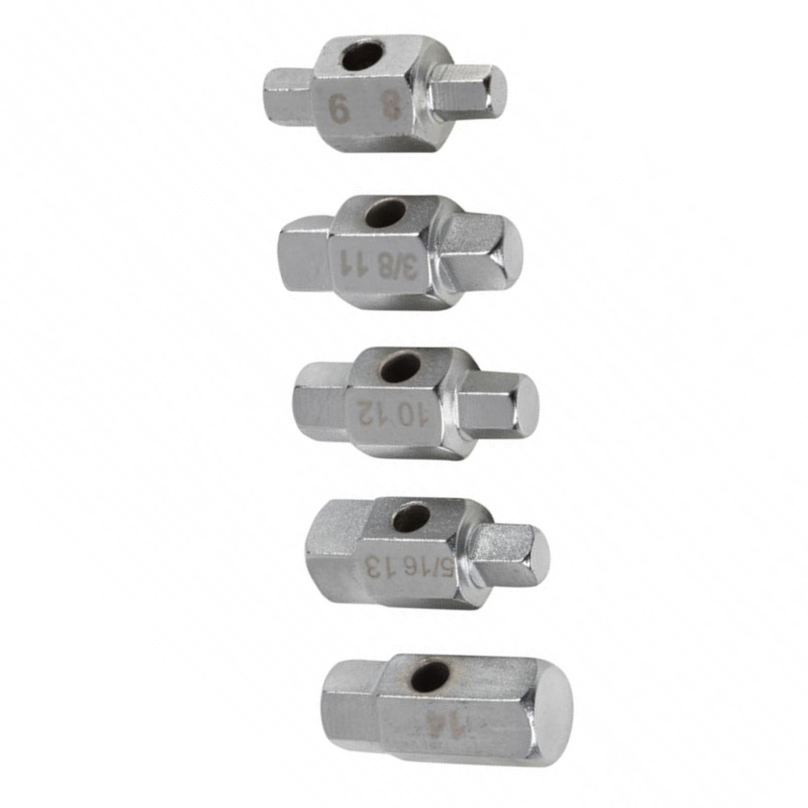 BlueSpot 5pc Double Sided Oil Sump Drain Plug Axle Gearbox Tool Key Socket Set