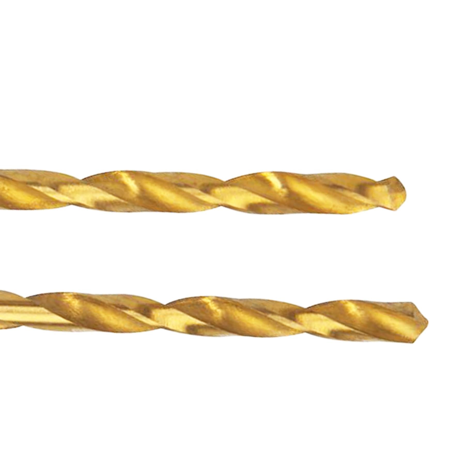 2Pk Hss Titanium-Coated Drill Bits 4.0mm Durable High Speed Metal Wood Plastic