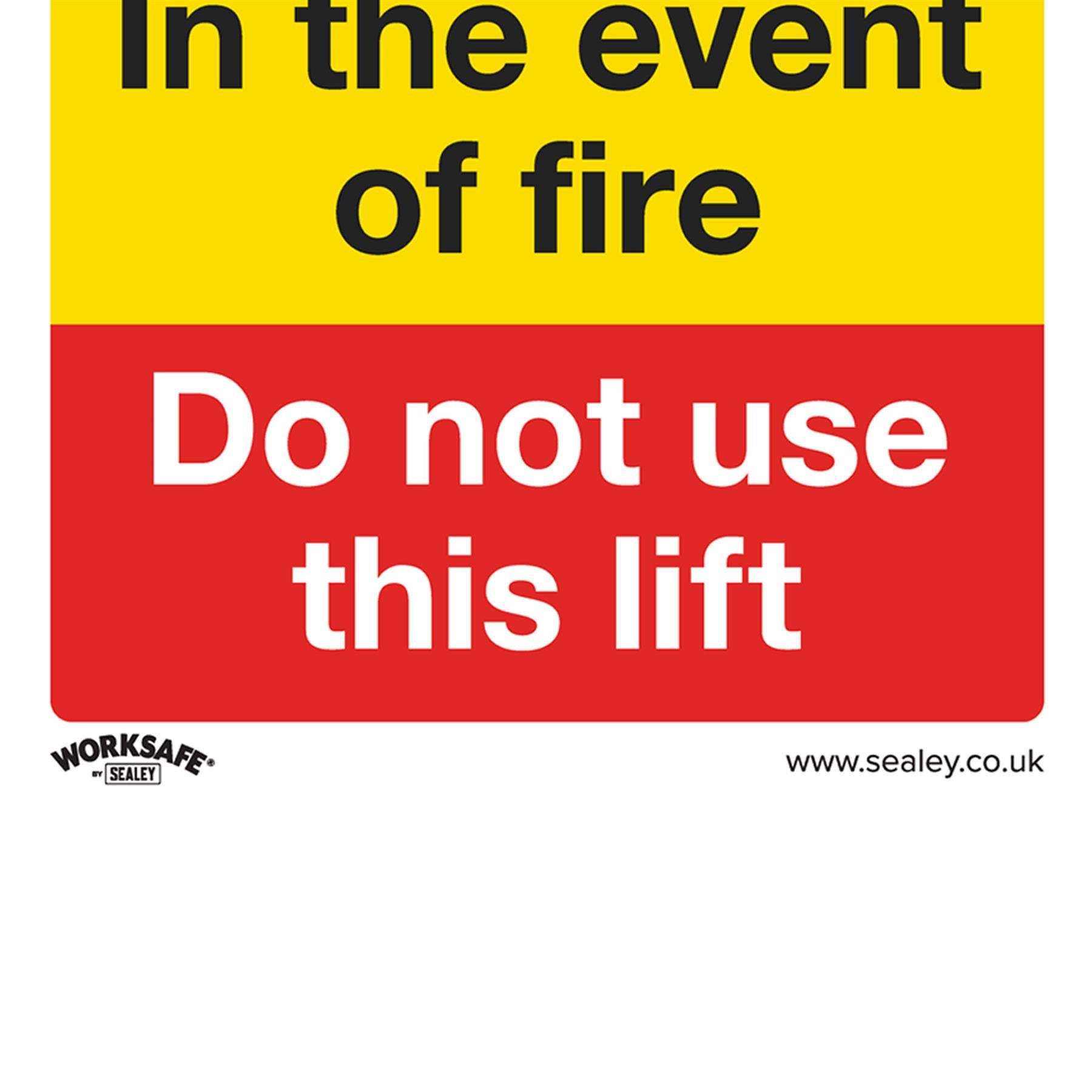 Sealey Safety Sign - Caution Do Not Use Lift - Self-Adhesive. Pk of 10
