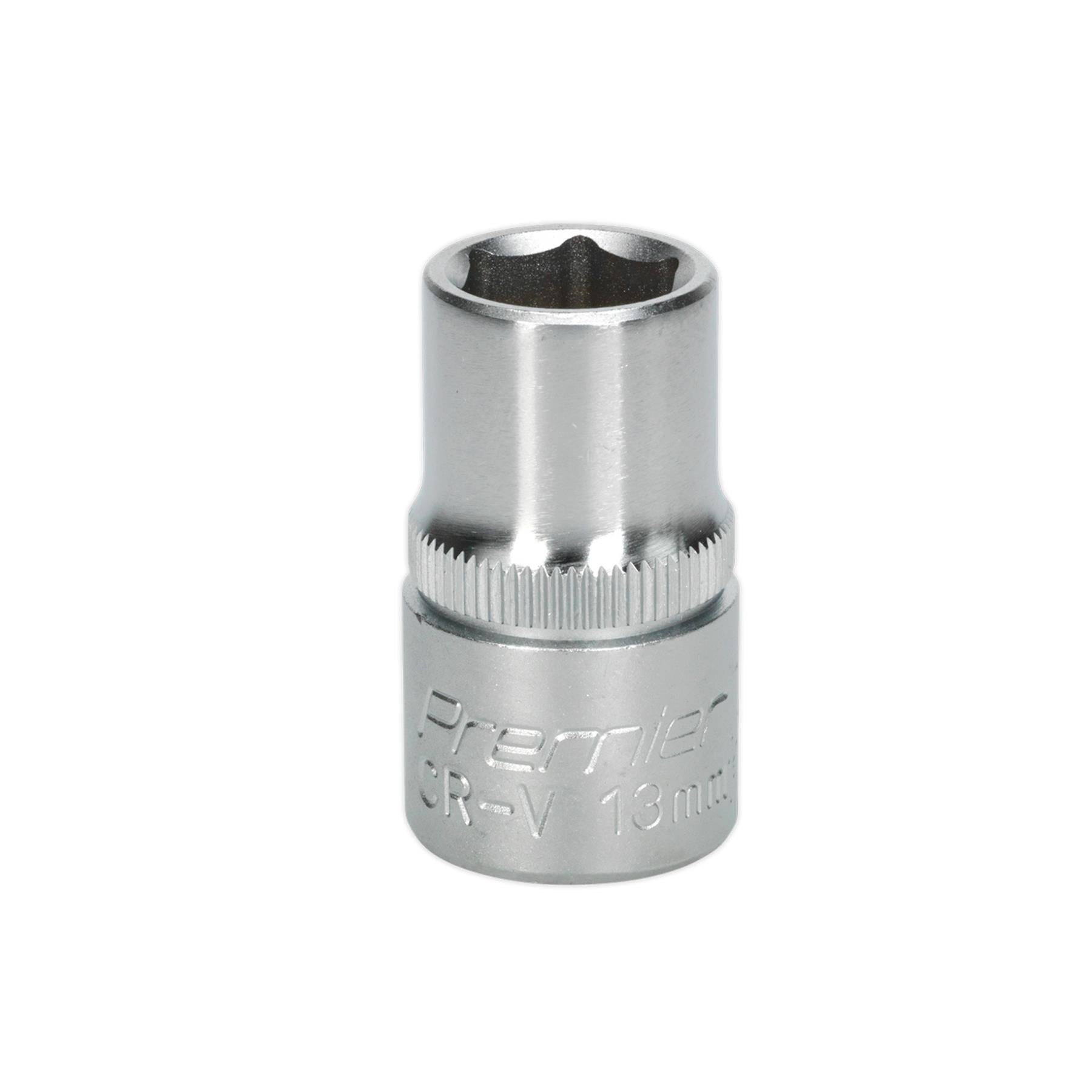 Sealey WallDrive® Socket 13mm 1/2"Sq Drive Chrome Vanadium Steel