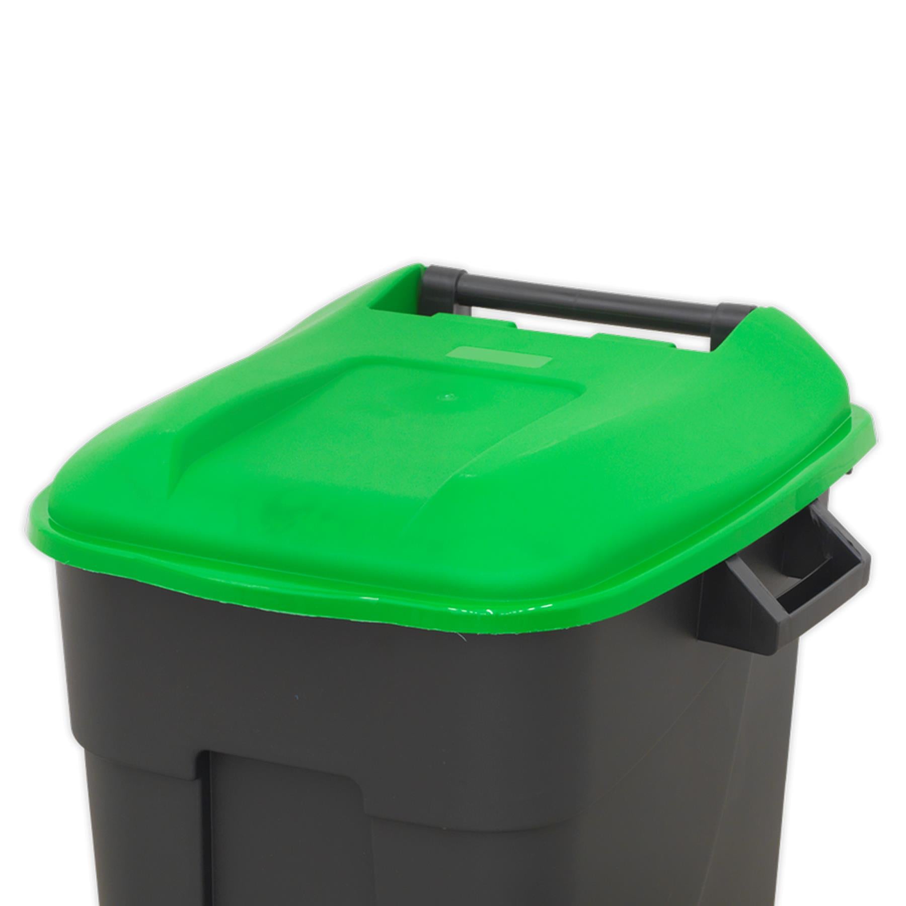 Sealey Refuse/Wheelie Bin with Foot Pedal 100L - Green