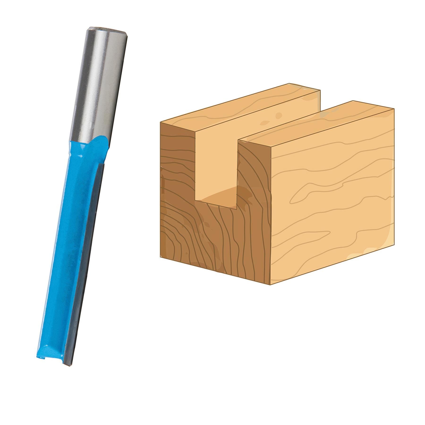 1/2" Straight Imperial Cutter 1/2" x 2-1/2" Cutting Bits Twin Flute Kitchen