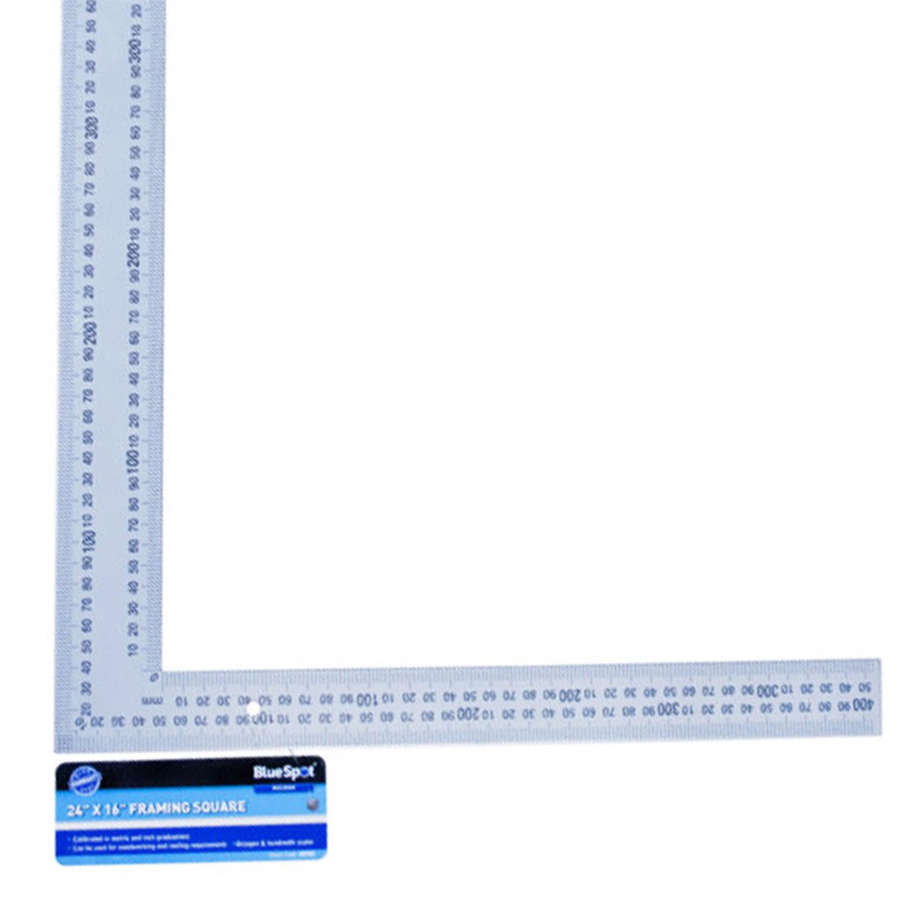 BlueSpot 16"x24" Steel Roofing Framing Square Carpenters Rafters DIY Woodworking