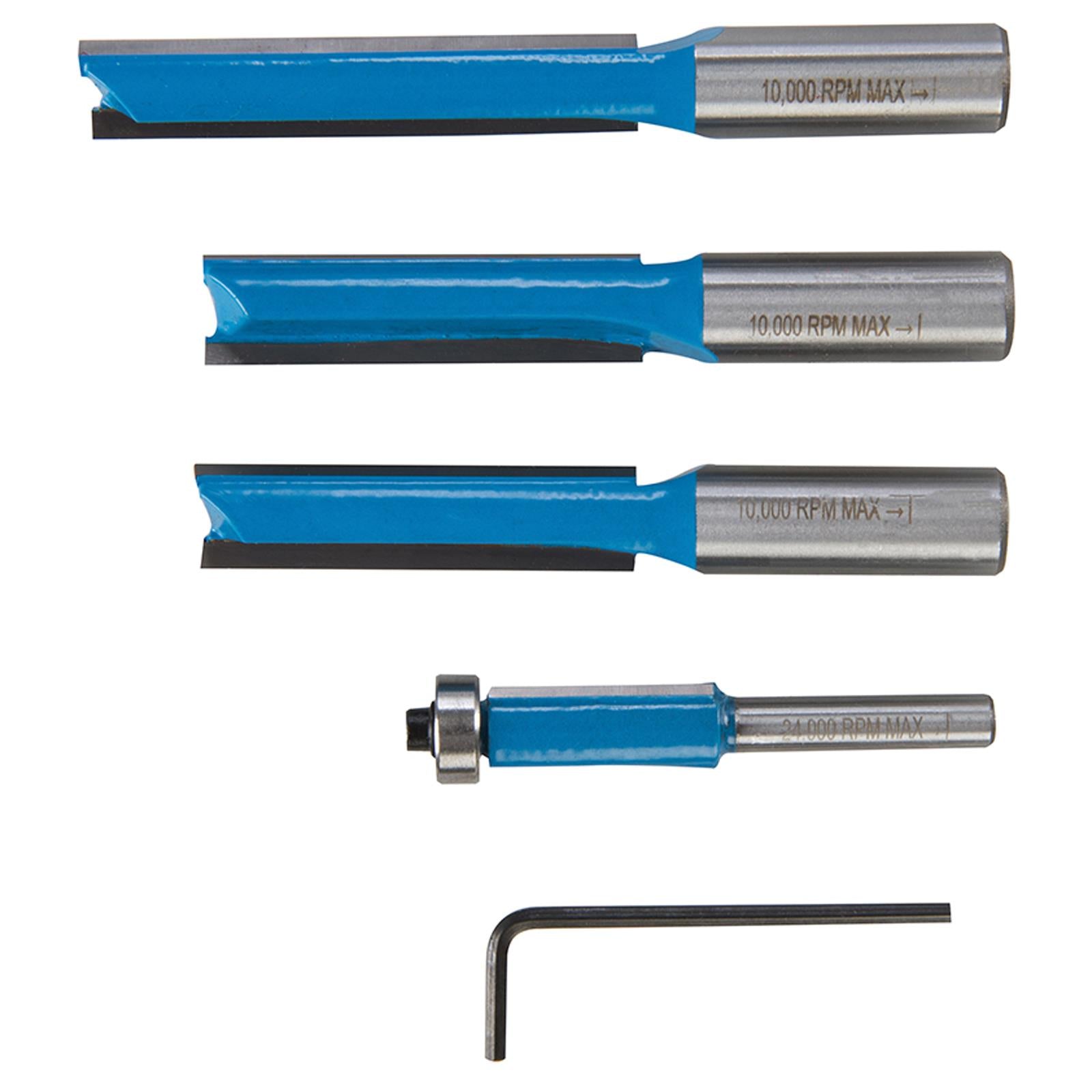 Comprehensive Kitchen Router Bit Set 4pcs 1/2" 1/4" Kitchen Fitters TCT Cutting Edges Wood Box