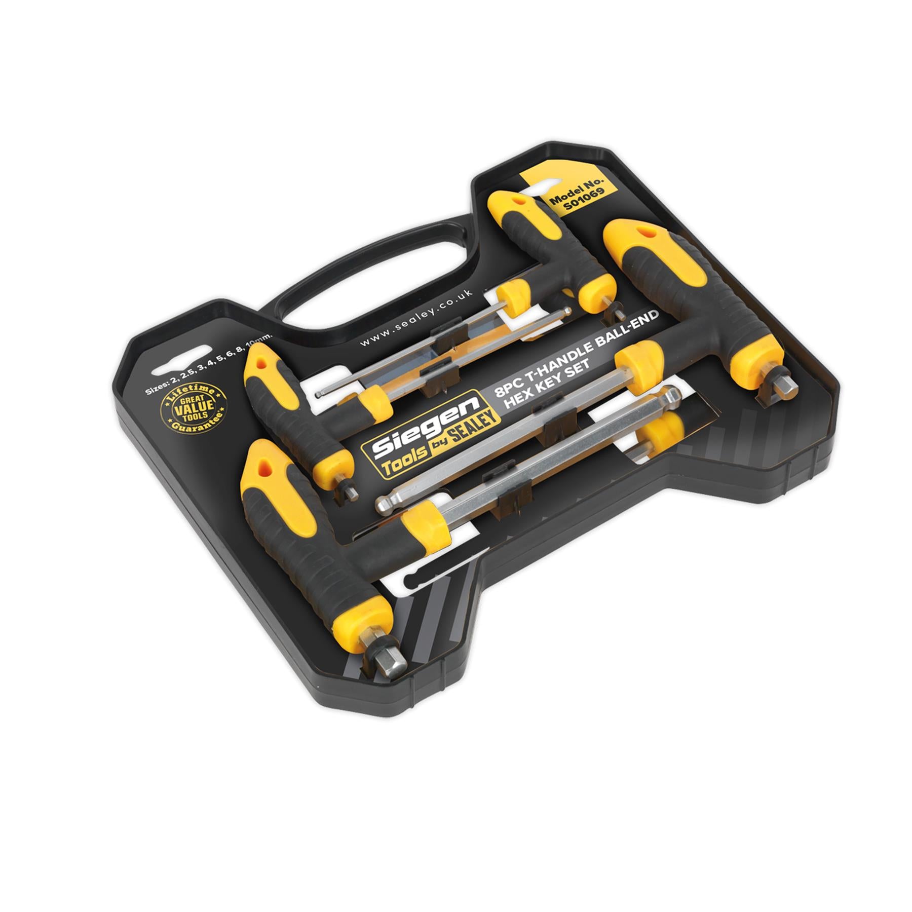 Sealey T-Handle Ball-End Hex Key Set 8pc