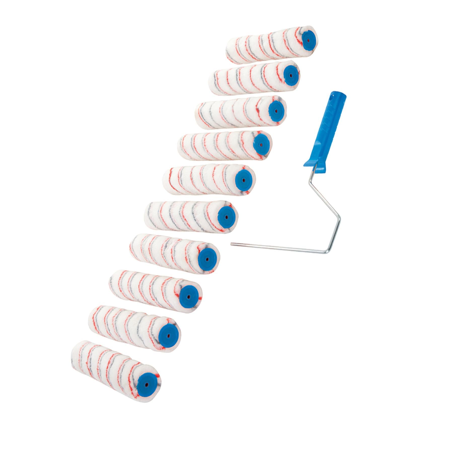 Paint Roller 254mm Brush Set & 10 Sleeves Frame Decorating Wall DIY Painting Tool Kit