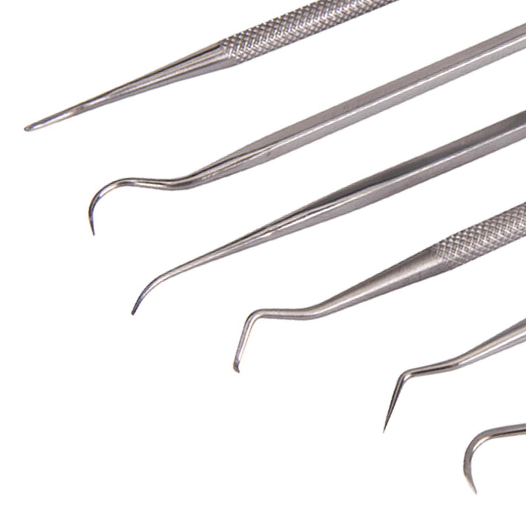 6Pce Pick/Probe Set Carving Sculpting Clay Pottery Hobby Craft DIY Stainless Set